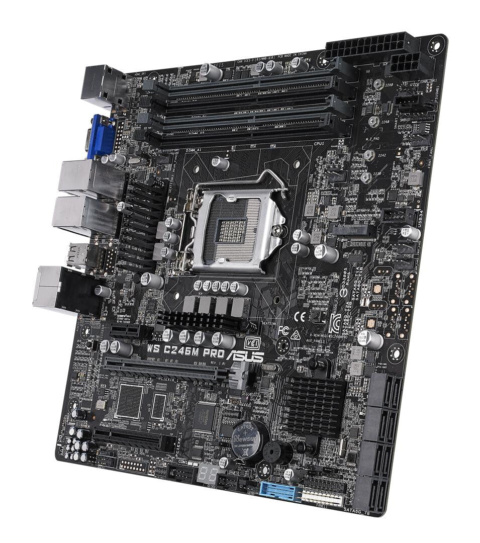 ASUS WS C246M PRO micro ATX motherboard - Intel C246 LGA 1151 Socket H4 - Image 3