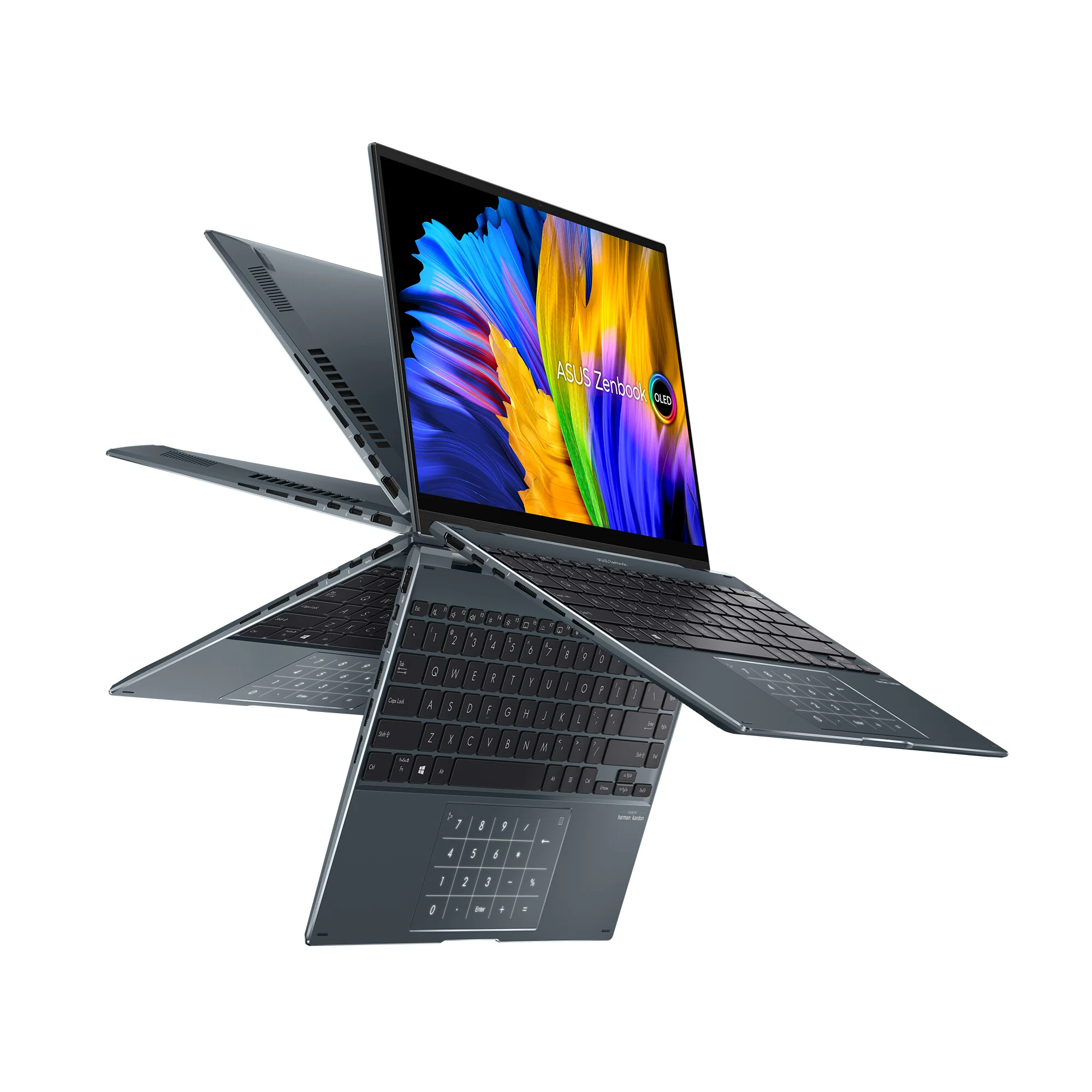 ASUS Zenbook 14 Flip OLED Hybrid (2-in-1) - 35.6 cm (14") - Touchscreen - Intel® Core™ i5-12500H - 16 GB LPDDR5-SDRAM - 512 GB SSD - Wi-Fi 6E - Windows 11 Home - Grey - Image 11