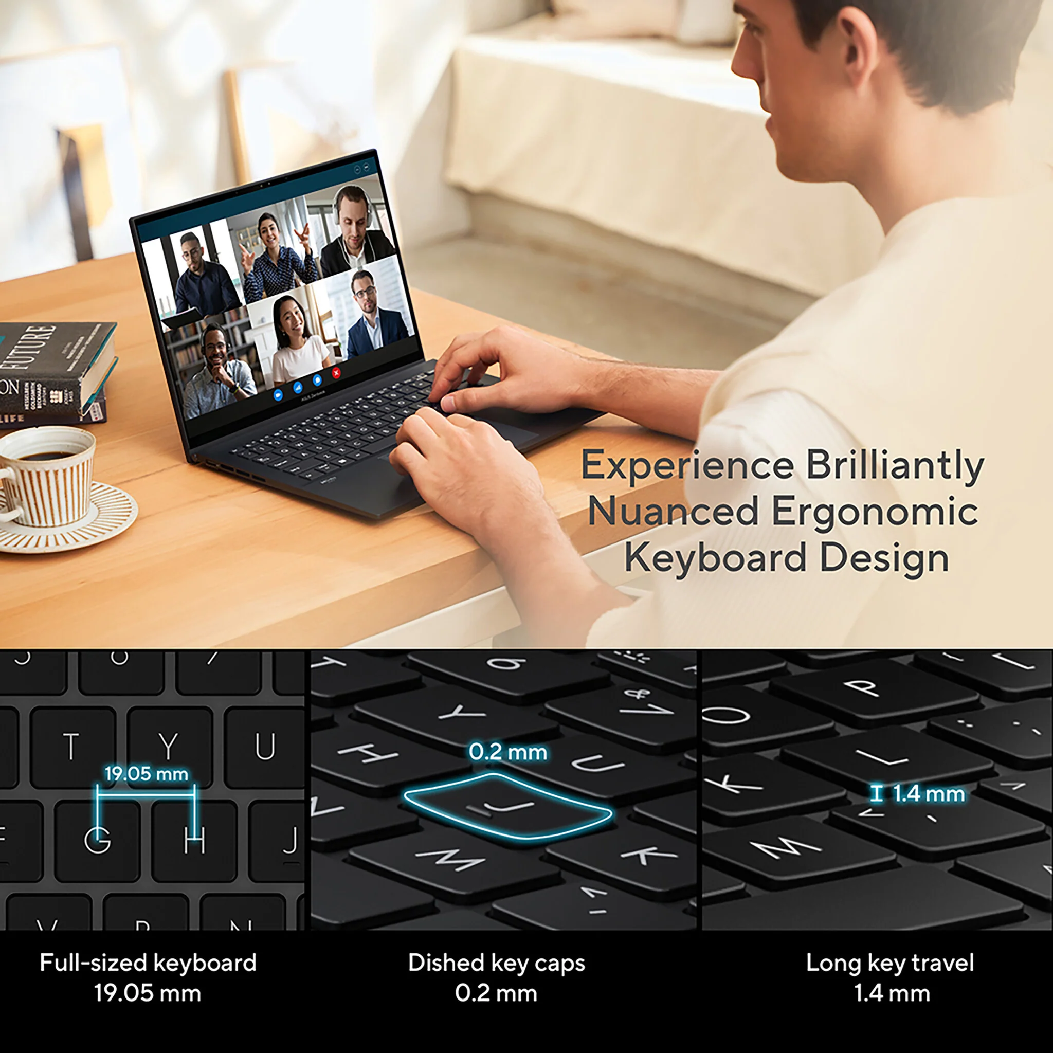 ASUS Zenbook 14 OLED Laptop - 35.6 cm (14") - Touchscreen - Intel® Core™ i9-13900H - 16 GB LPDDR5-SDRAM - 1 TB SSD - Wi-Fi 6E - Windows 11 Home - Silver - Image 10