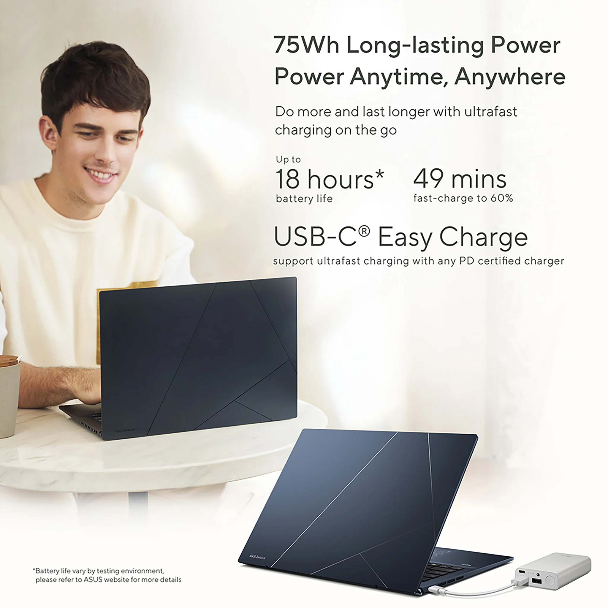 ASUS Zenbook 14 OLED Laptop - 35.6 cm (14") - Touchscreen - Intel® Core™ i9-13900H - 16 GB LPDDR5-SDRAM - 1 TB SSD - Wi-Fi 6E - Windows 11 Home - Silver - Image 9