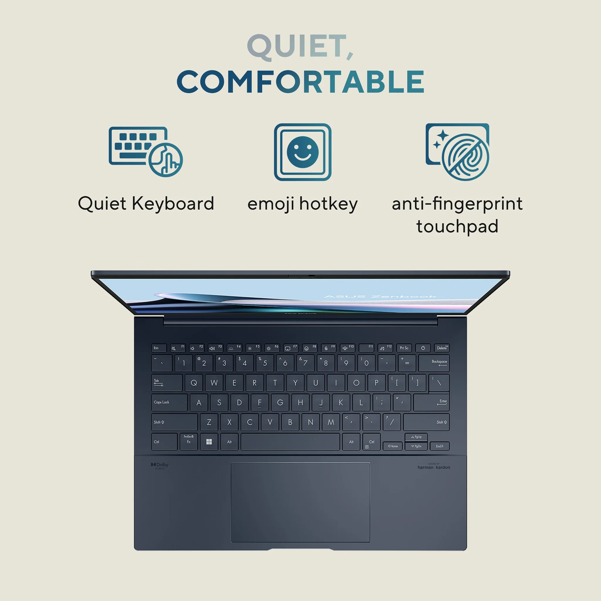 ASUS Zenbook 14 OLED Laptop - 35.6 cm (14") - Touchscreen - Intel Core Ultra 9 185H - 32 GB LPDDR5x-SDRAM - 1 TB SSD - Wi-Fi 6E - Windows 11 Home - Blue - Image 10