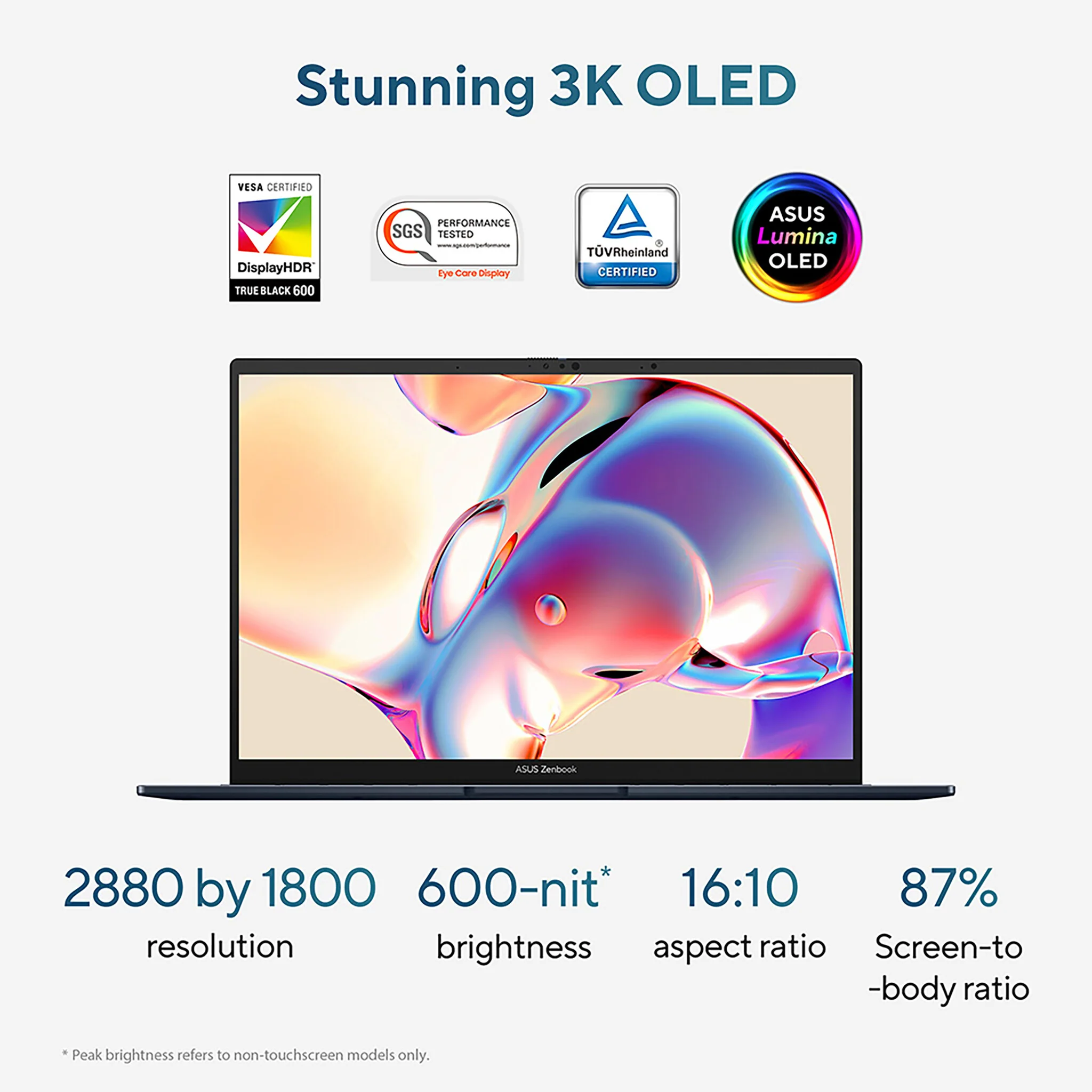 ASUS Zenbook 14 OLED Laptop - 35.6 cm (14") - Touchscreen - Intel Core Ultra 9 185H - 32 GB LPDDR5x-SDRAM - 1 TB SSD - Wi-Fi 6E - Windows 11 Home - Blue - Image 7