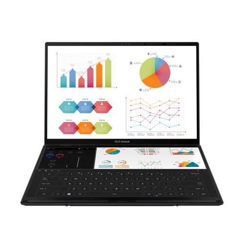 ASUS Zenbook Duo Hybrid (2-in-1) - 35.6 cm (14") - Touchscreen - Intel Core Ultra 9 185H - 32 GB LPDDR5x-SDRAM - 2 TB SSD - Wi-Fi 6E - Windows 11 Pro - Grey - Image 3