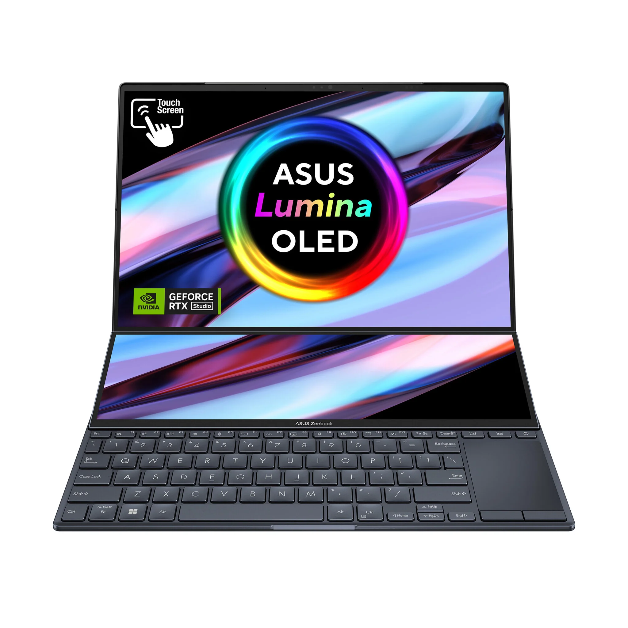 ASUS Zenbook Pro 14 Duo OLED Laptop - 36.8 cm (14.5") - Touchscreen - Intel® Core™ i7-13700H - 16 GB LPDDR5-SDRAM - 1 TB SSD - NVIDIA GeForce RTX 4050 - Wi-Fi 6E - Windows 11 Home - Black