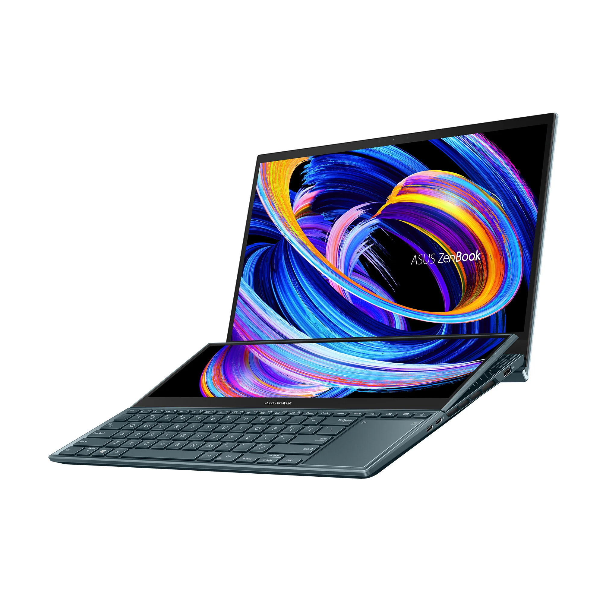 ASUS Zenbook Pro Duo 15 OLED Laptop - 39.6 cm (15.6") - Touchscreen - Intel® Core™ i9-11900H - 32 GB DDR4-SDRAM - 1 TB SSD - NVIDIA GeForce RTX 3060 - Wi-Fi 6 - Windows 11 Pro - Blue - Image 3