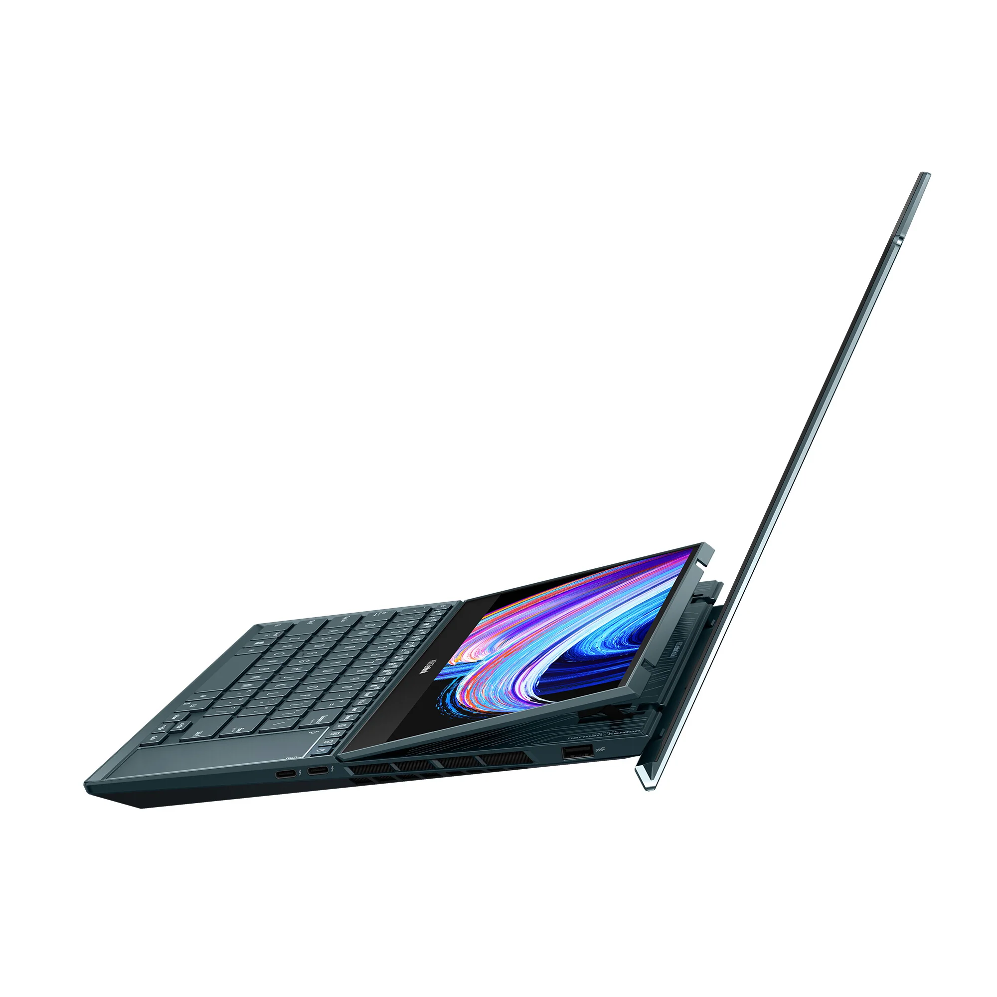 ASUS Zenbook Pro Duo 15 OLED Laptop - 39.6 cm (15.6") - Touchscreen - Intel® Core™ i9-11900H - 32 GB DDR4-SDRAM - 1 TB SSD - NVIDIA GeForce RTX 3060 - Wi-Fi 6 - Windows 11 Pro - Blue - Image 4