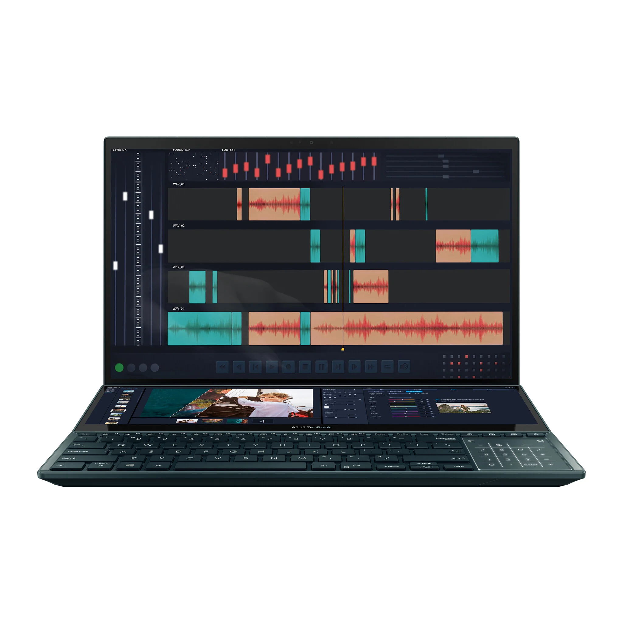 ASUS Zenbook Pro Duo 15 OLED Laptop - 39.6 cm (15.6") - Touchscreen - Intel® Core™ i9-11900H - 32 GB DDR4-SDRAM - 1 TB SSD - NVIDIA GeForce RTX 3060 - Wi-Fi 6 - Windows 11 Home - Blue - Image 2