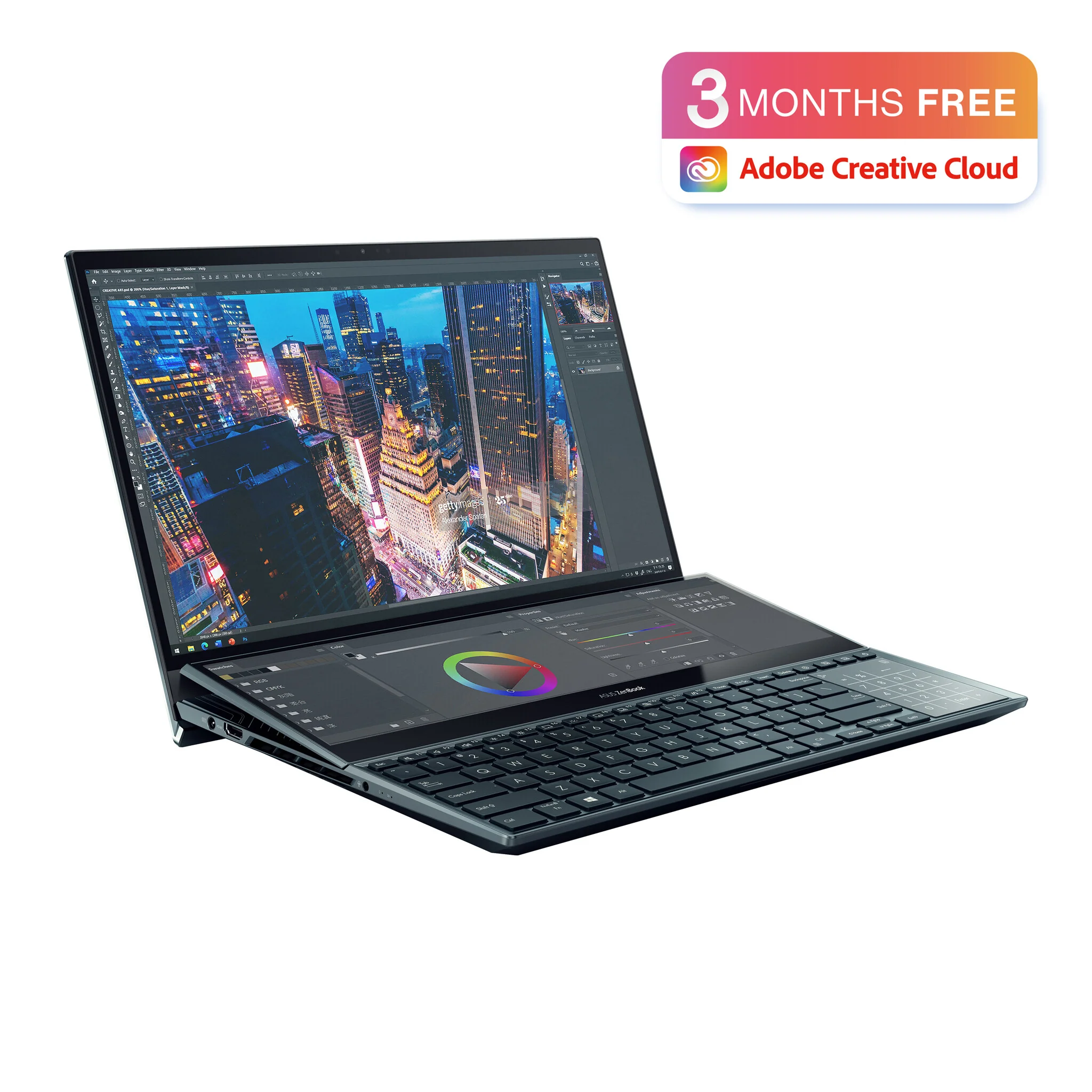 ASUS Zenbook Pro Duo 15 OLED Laptop - 39.6 cm (15.6") - Touchscreen - Intel® Core™ i9-11900H - 32 GB DDR4-SDRAM - 1 TB SSD - NVIDIA GeForce RTX 3060 - Wi-Fi 6 - Windows 11 Home - Blue - Image 8