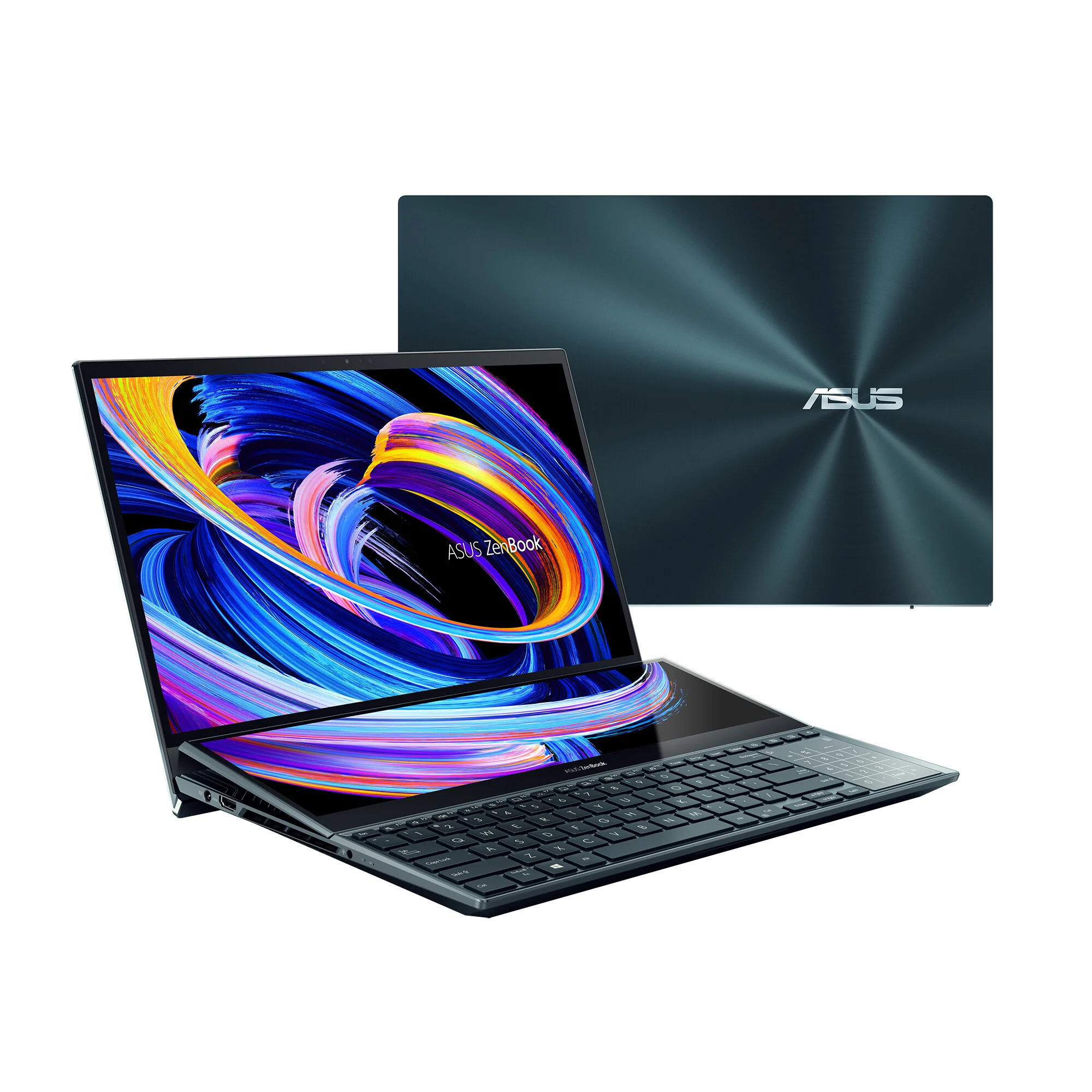 ASUS Zenbook Pro Duo 15 OLED Laptop - 39.6 cm (15.6") - Touchscreen - Intel® Core™ i9-12900H - 32 GB LPDDR5-SDRAM - 1 TB SSD - NVIDIA GeForce RTX 3070 Ti - Wi-Fi 6 - Windows 11 Home - Blue - Image 2