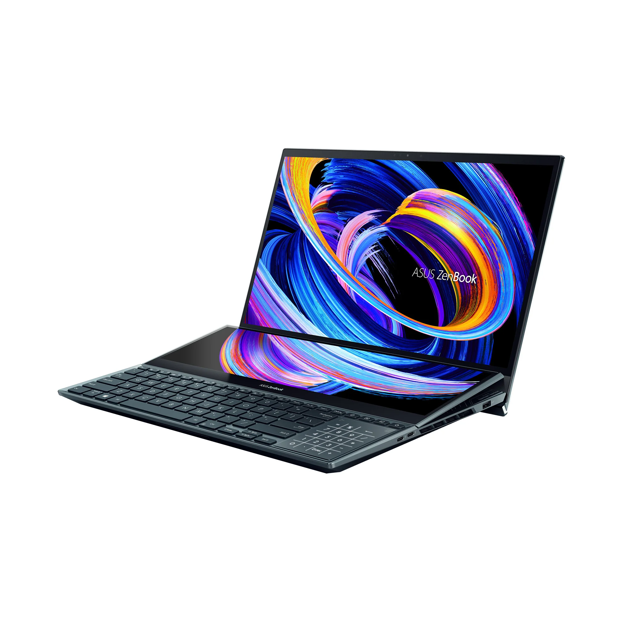 ASUS Zenbook Pro Duo 15 OLED Laptop - 39.6 cm (15.6") - Touchscreen - Intel® Core™ i9-12900H - 32 GB LPDDR5-SDRAM - 1 TB SSD - NVIDIA GeForce RTX 3070 Ti - Wi-Fi 6 - Windows 11 Home - Blue - Image 4