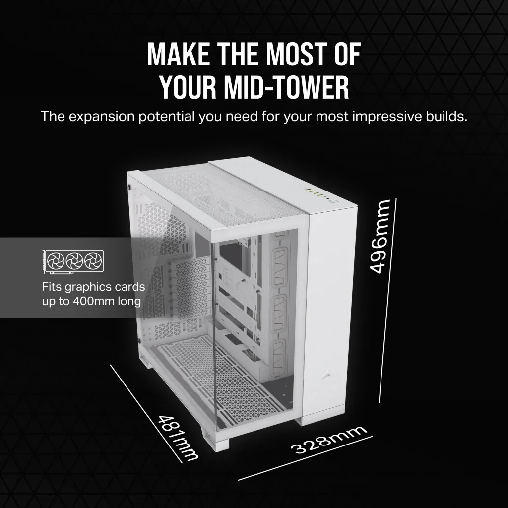 Corsair 6500X - ATX Mid Tower Case in White - Image 10