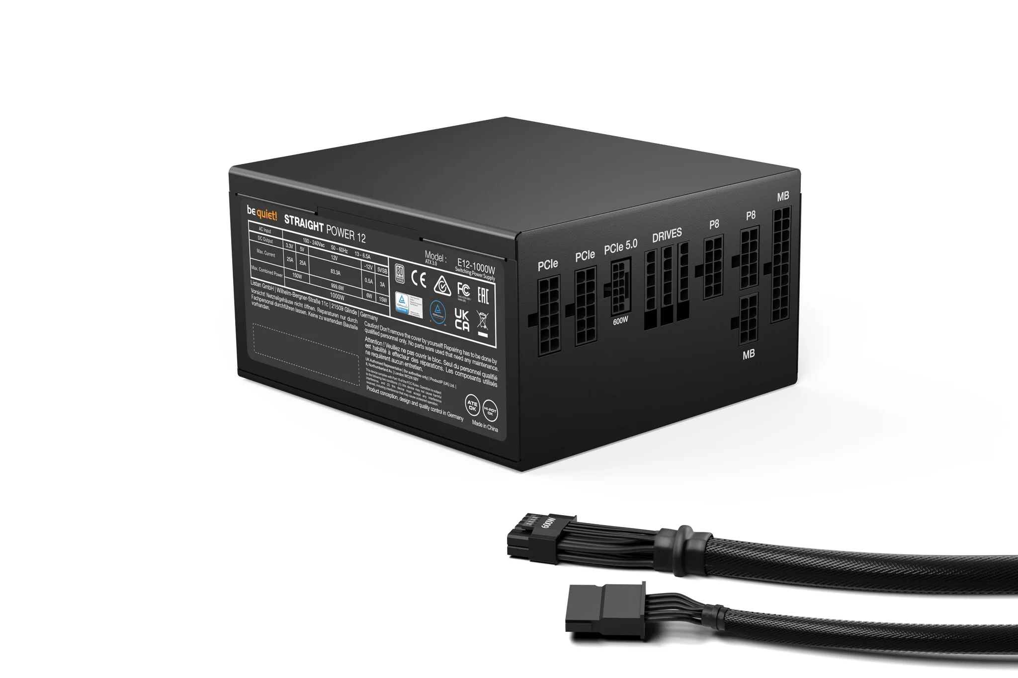 be quiet! Straight Power 12 - 1000W 80+ Platinum Fully-Modular Power Supply Unit - Image 2
