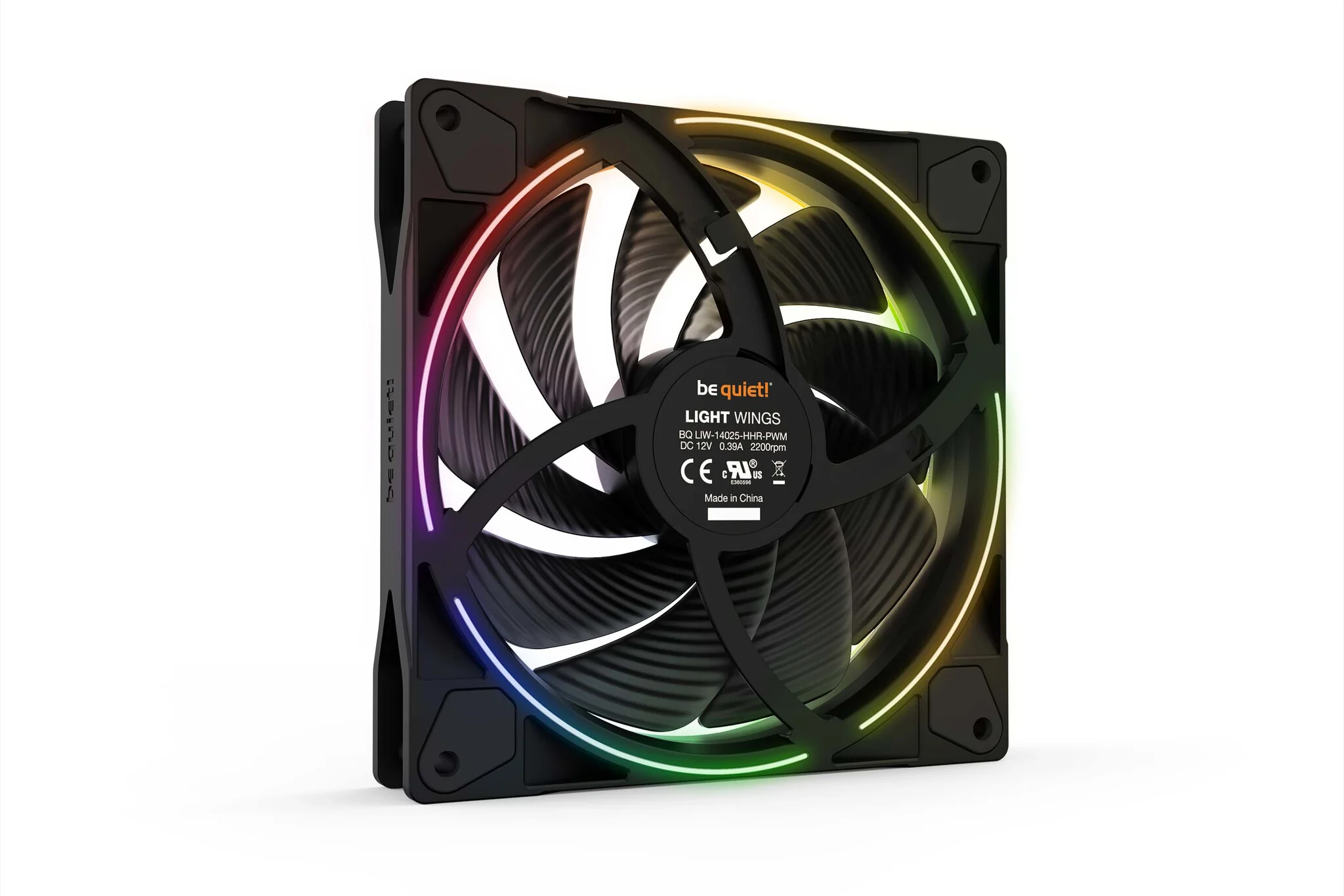 be quiet! Light Wings - ARGB PWM High Speed Computer Case Fan in Black - 140mm - Image 2