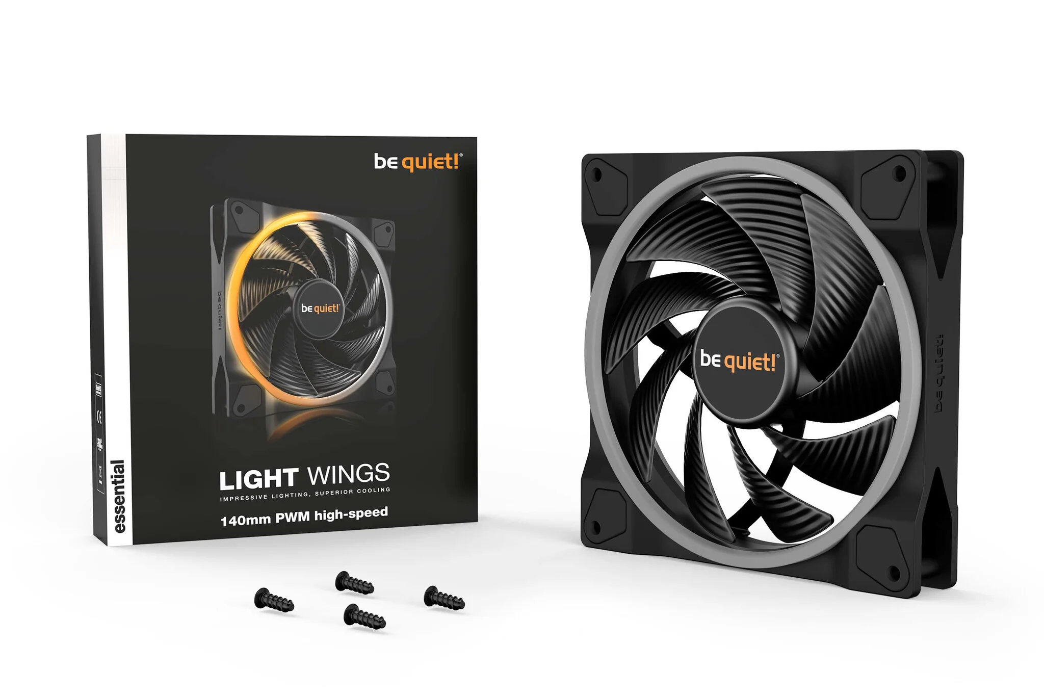 be quiet! Light Wings - ARGB PWM High Speed Computer Case Fan in Black - 140mm - Image 5