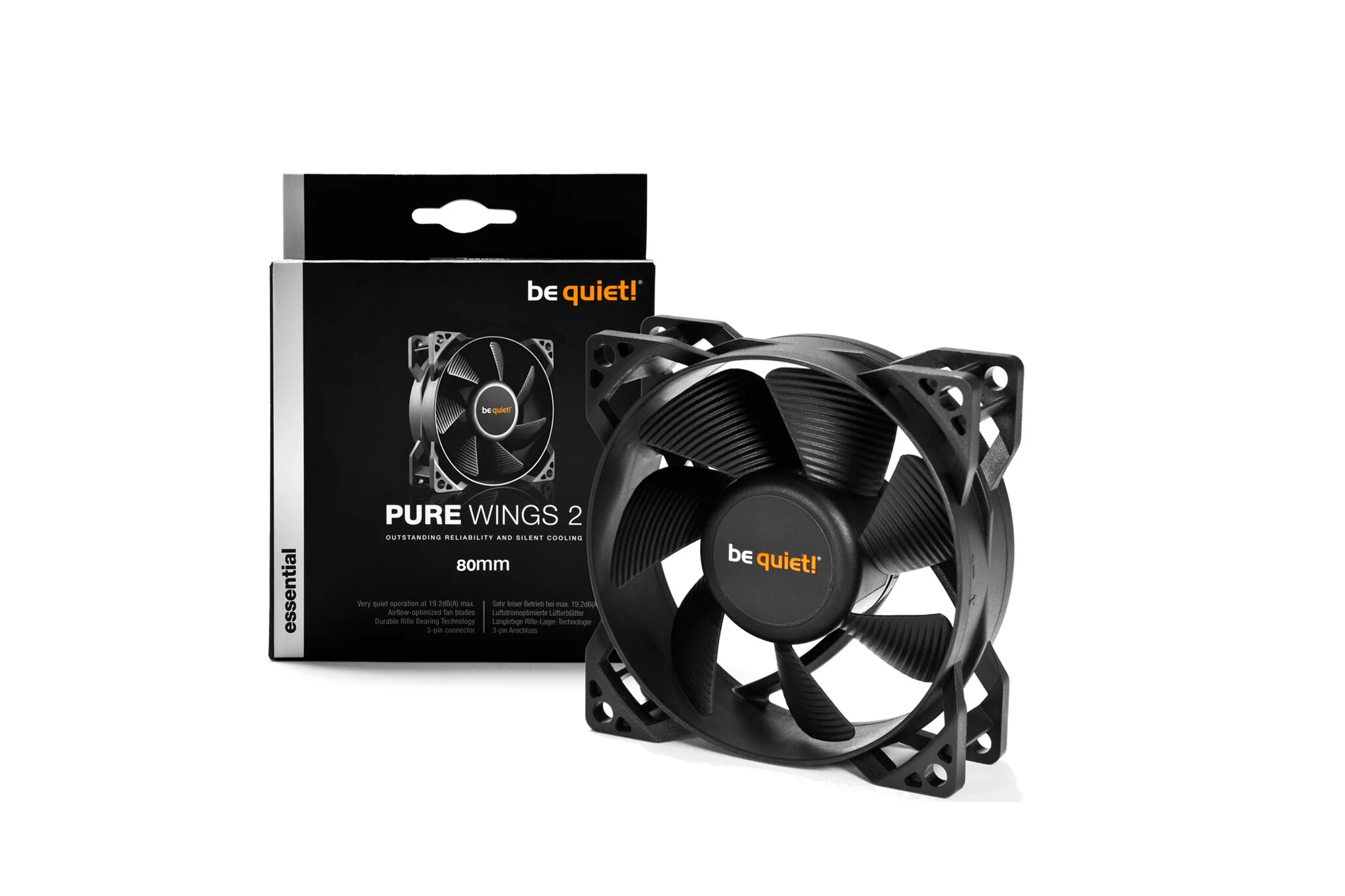 be quiet! PURE WINGS 2 - Computer Case Fan in Black - 80mm - Image 2