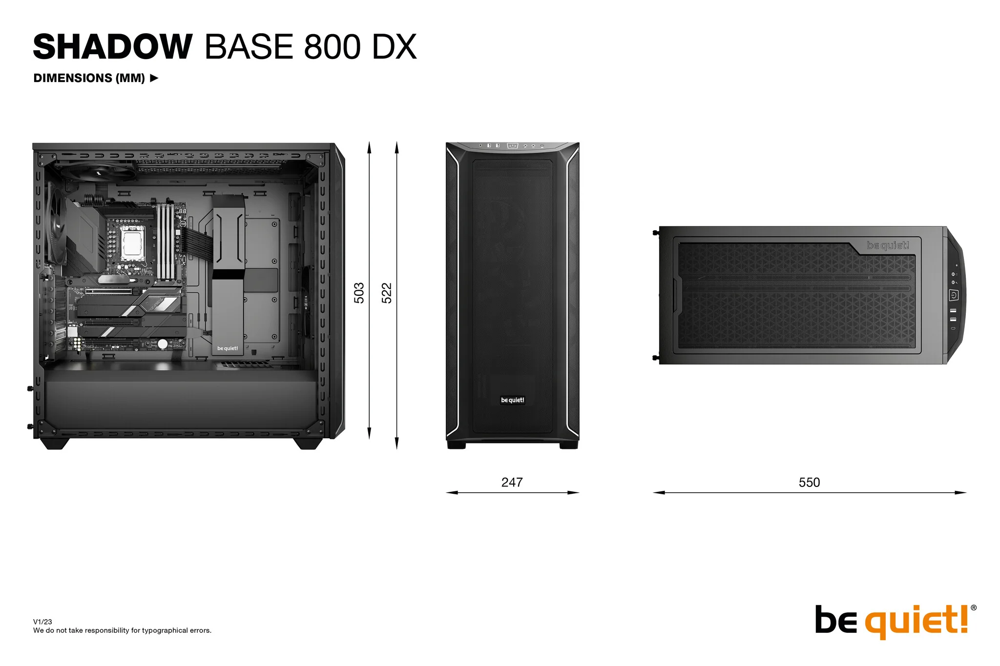 be quiet! Shadow Base 800 DX - ATX Mid Tower Case in Black - Image 9