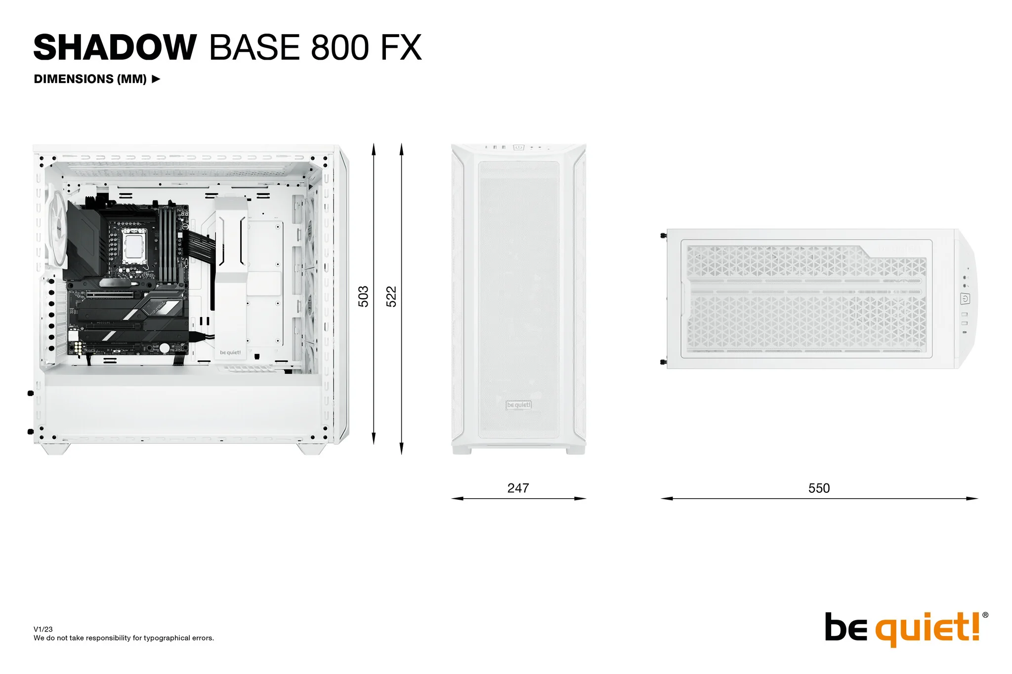 be quiet! Shadow Base 800 FX - ATX Mid Tower Case in White - Image 10