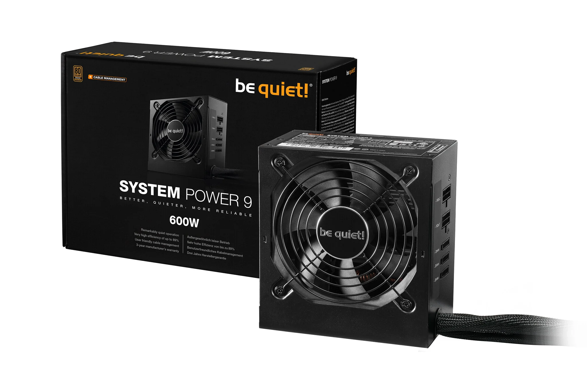 be quiet! System Power 9 - 600W 80+ Bronze Semi-Modular Power Supply Unit - Image 8
