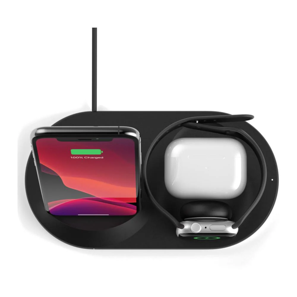 Belkin BOOSTCHARGE 3-in-1 Wireless Charger for Apple Devices - Black - Image 3