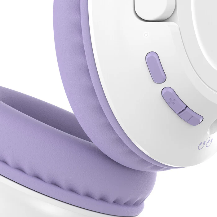 Belkin SoundForm Inspire - Wired & Wireless Bluetooth Headset for Children in Lavender / White - Image 5