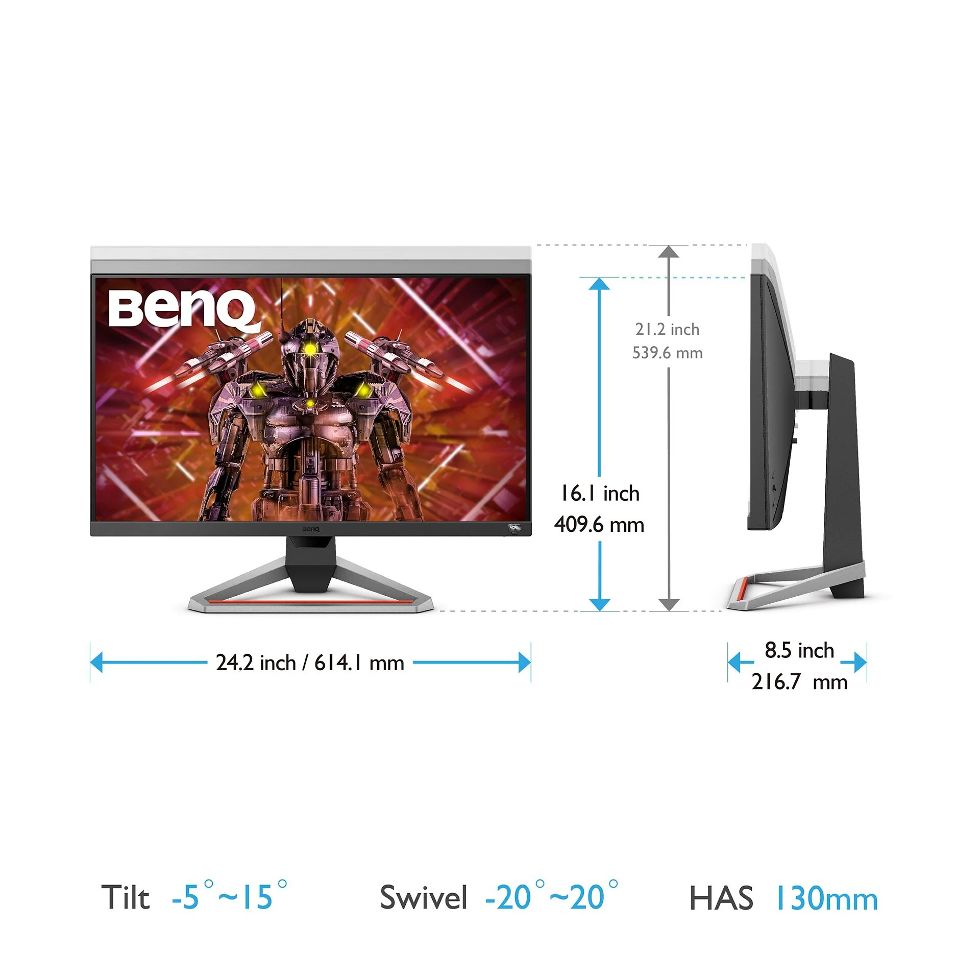 BenQ EX2710U - 68.6 cm (27") - 3840 x 2160 pixels 4K Ultra HD LCD Monitor - Image 7