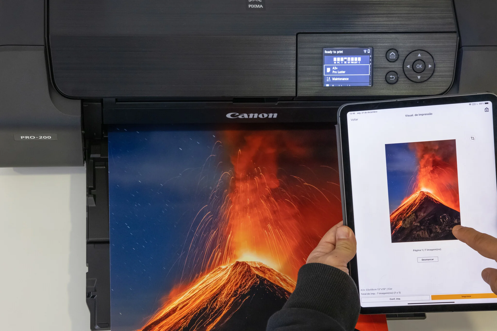 Canon PRO-200 - Wi-Fi Inkjet Photo Printer - Image 6