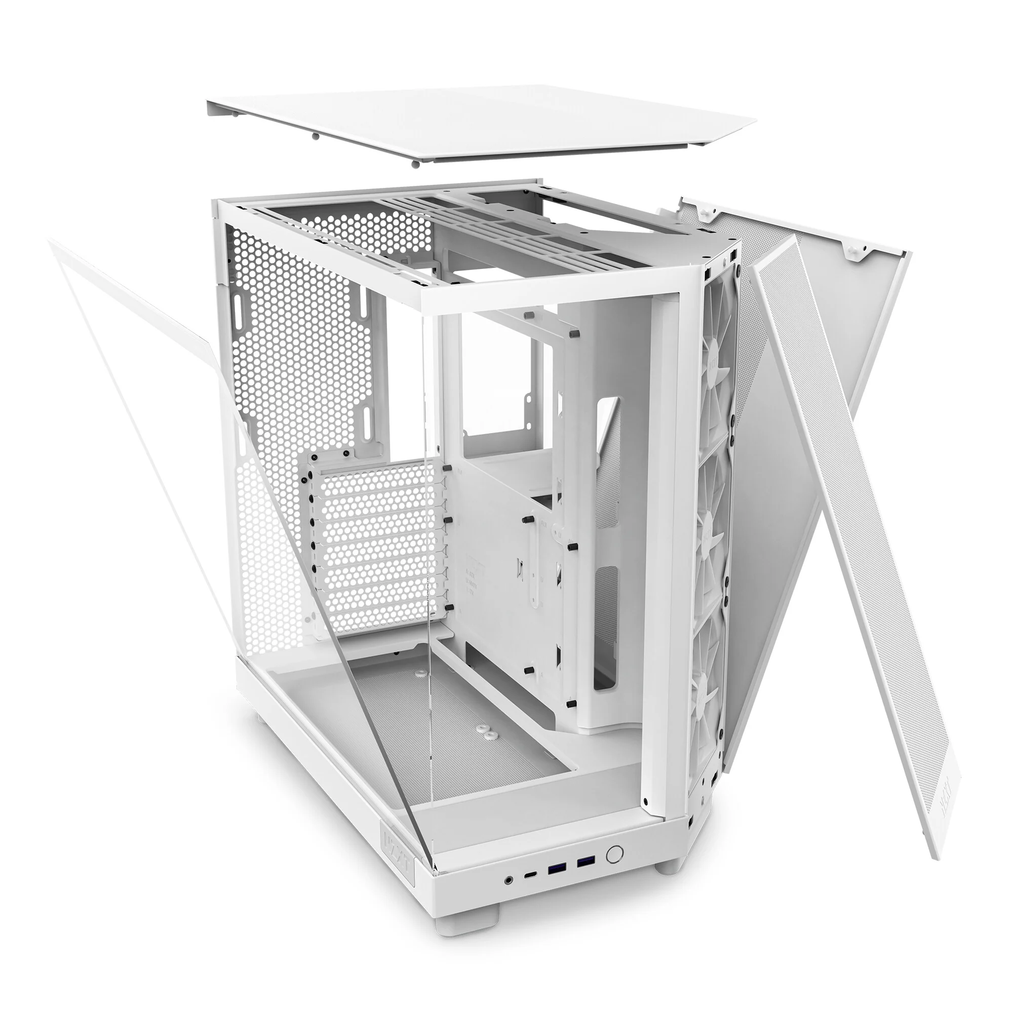 NZXT H6 Flow - ATX Mid Tower Case in White - Image 13