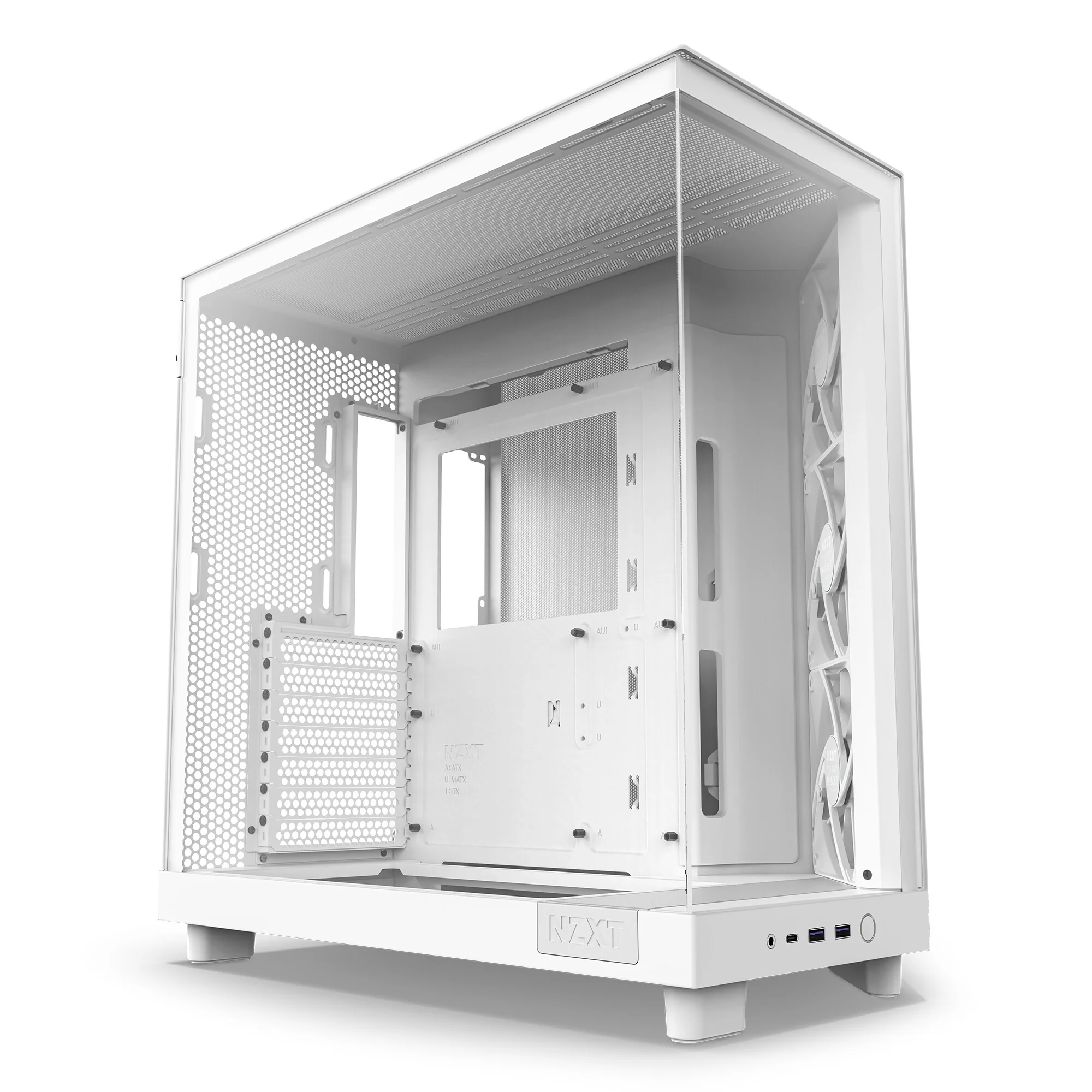 NZXT H6 Flow - ATX Mid Tower Case in White - Image 2
