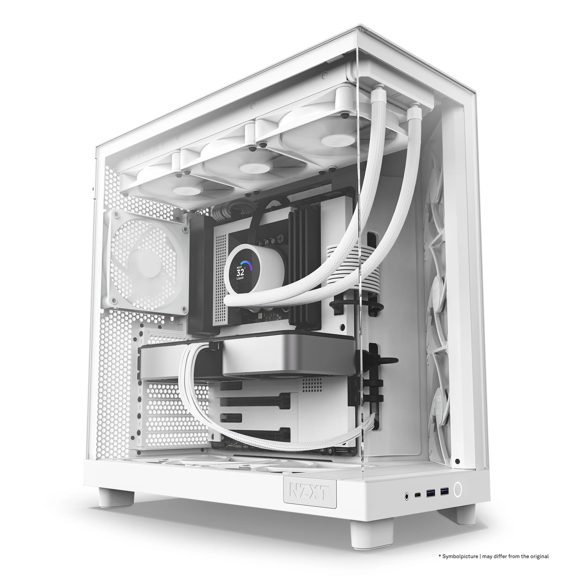 NZXT H6 Flow - ATX Mid Tower Case in White - Image 4