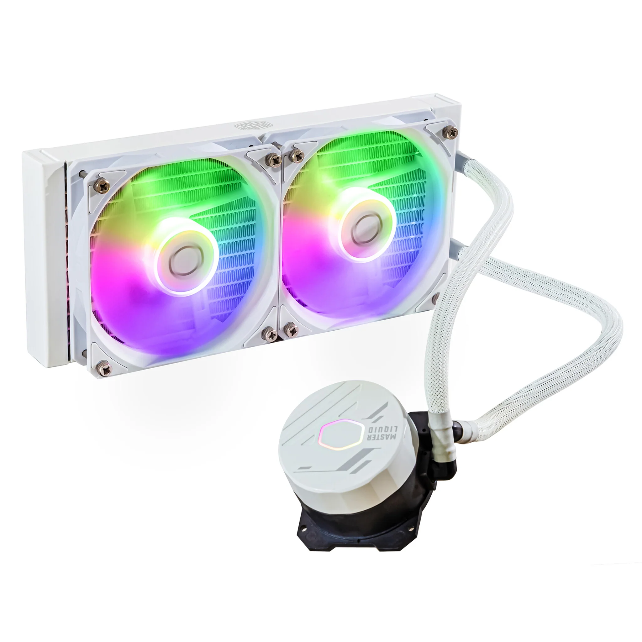 Cooler Master MasterLiquid 240L Core ARGB - Liquid Processor Cooler in White - 240mm