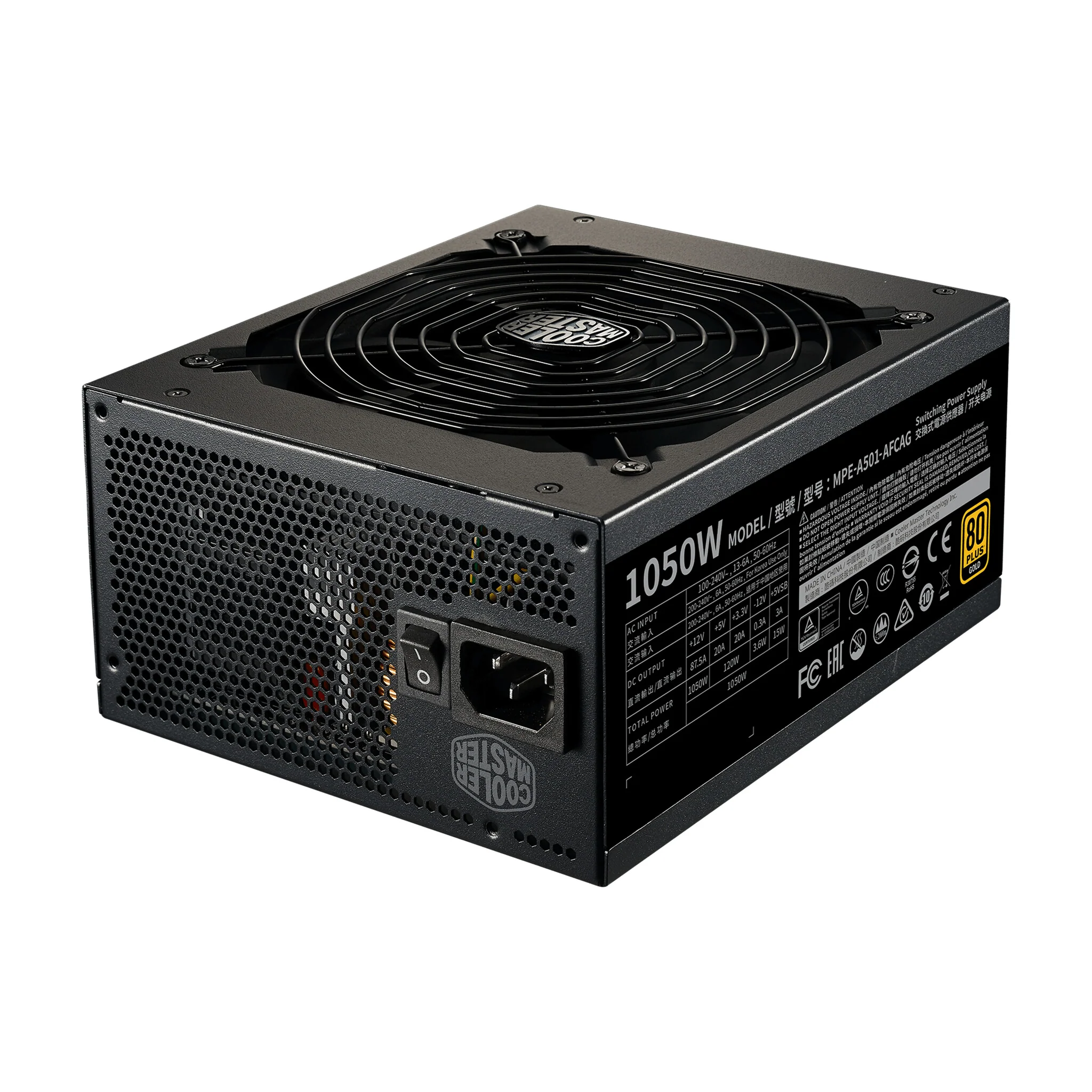 Cooler Master MWE - 1050W 80+ Gold Fully Modular Power Supply Unit in Black - Image 2
