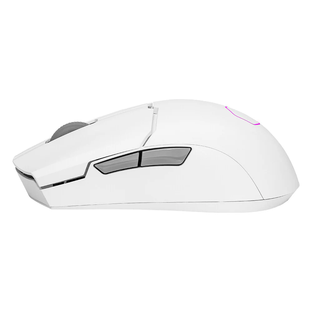 Cooler Master MM712 - RF Wireless + Bluetooth + USB Type-A Optical Mouse in White - 19,000 DPI - Image 4