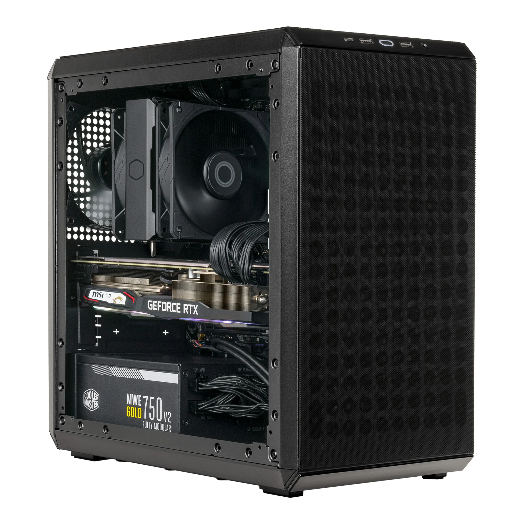 Cooler Master Q300L V2 - MicroATX Mini Tower Case in Black / Transparent - Image 4