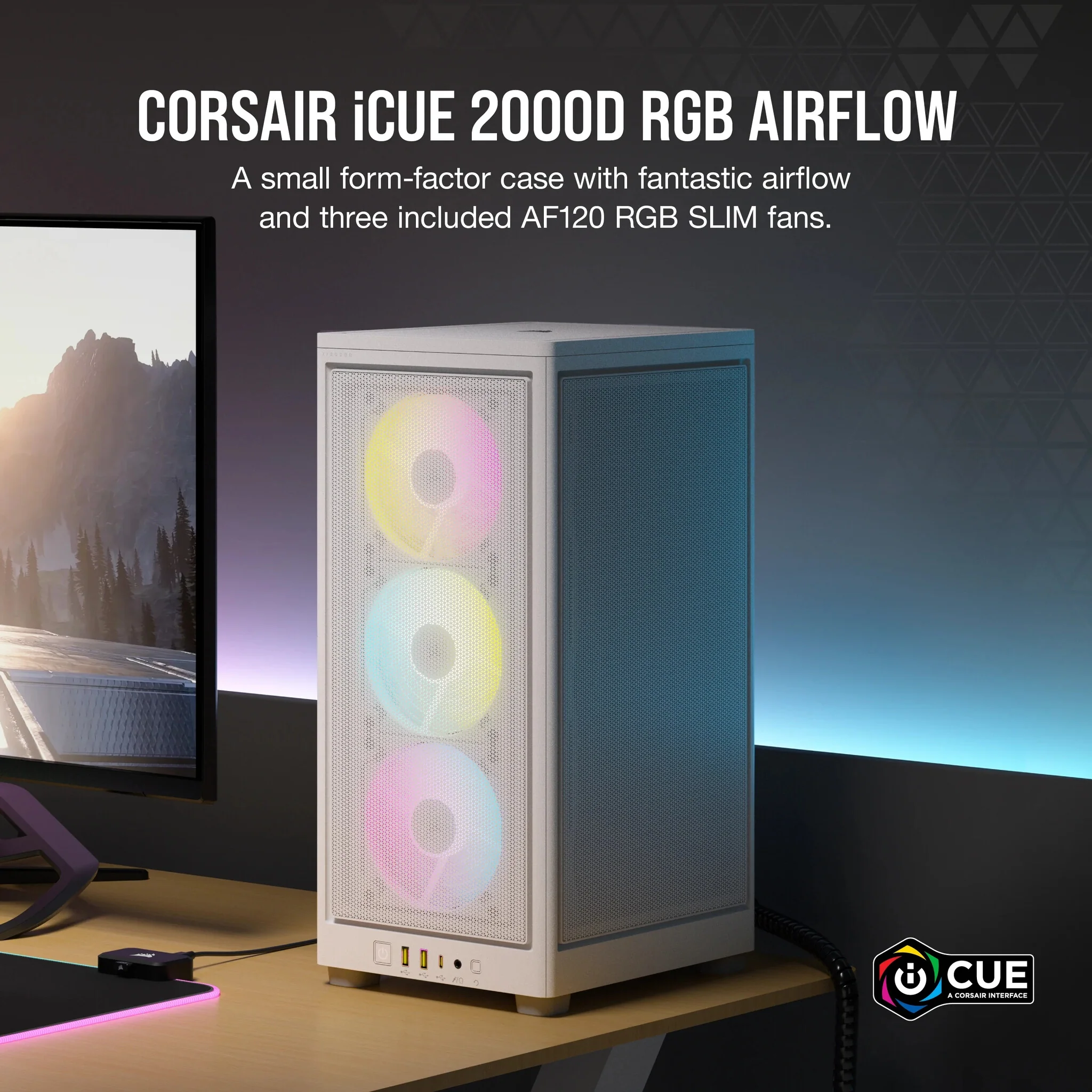 Corsair 2000D RGB AIRFLOW - Mini ITX Tower Case in White - Image 25