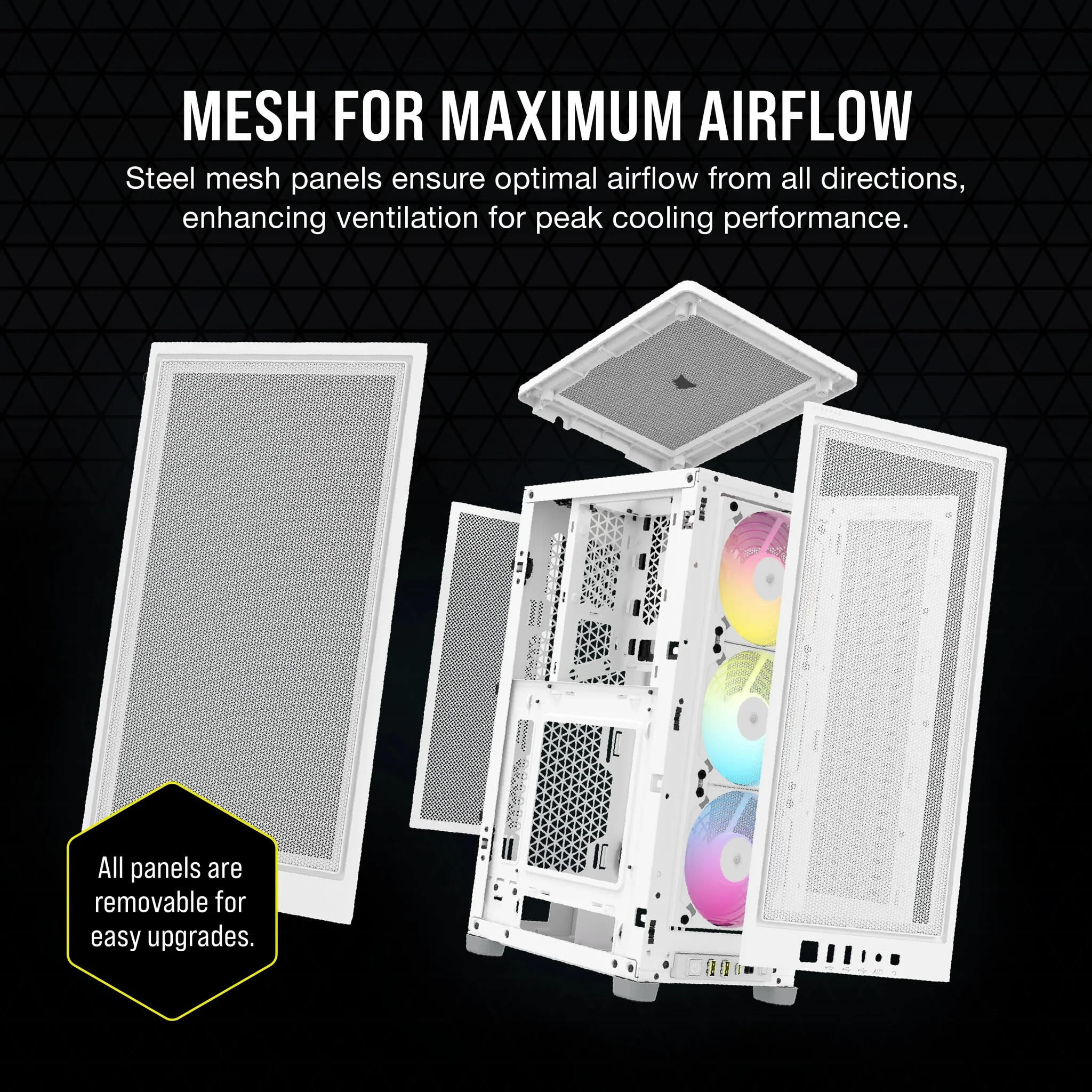 Corsair 2000D RGB AIRFLOW - Mini ITX Tower Case in White - Image 26