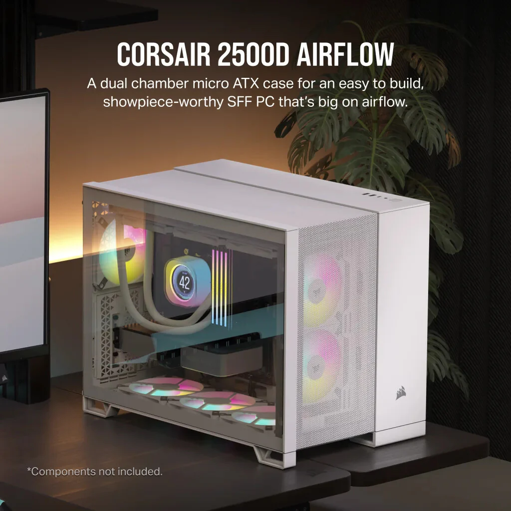 Corsair 2500D Airflow - MicroATX Mini Tower Caser in White - Image 7