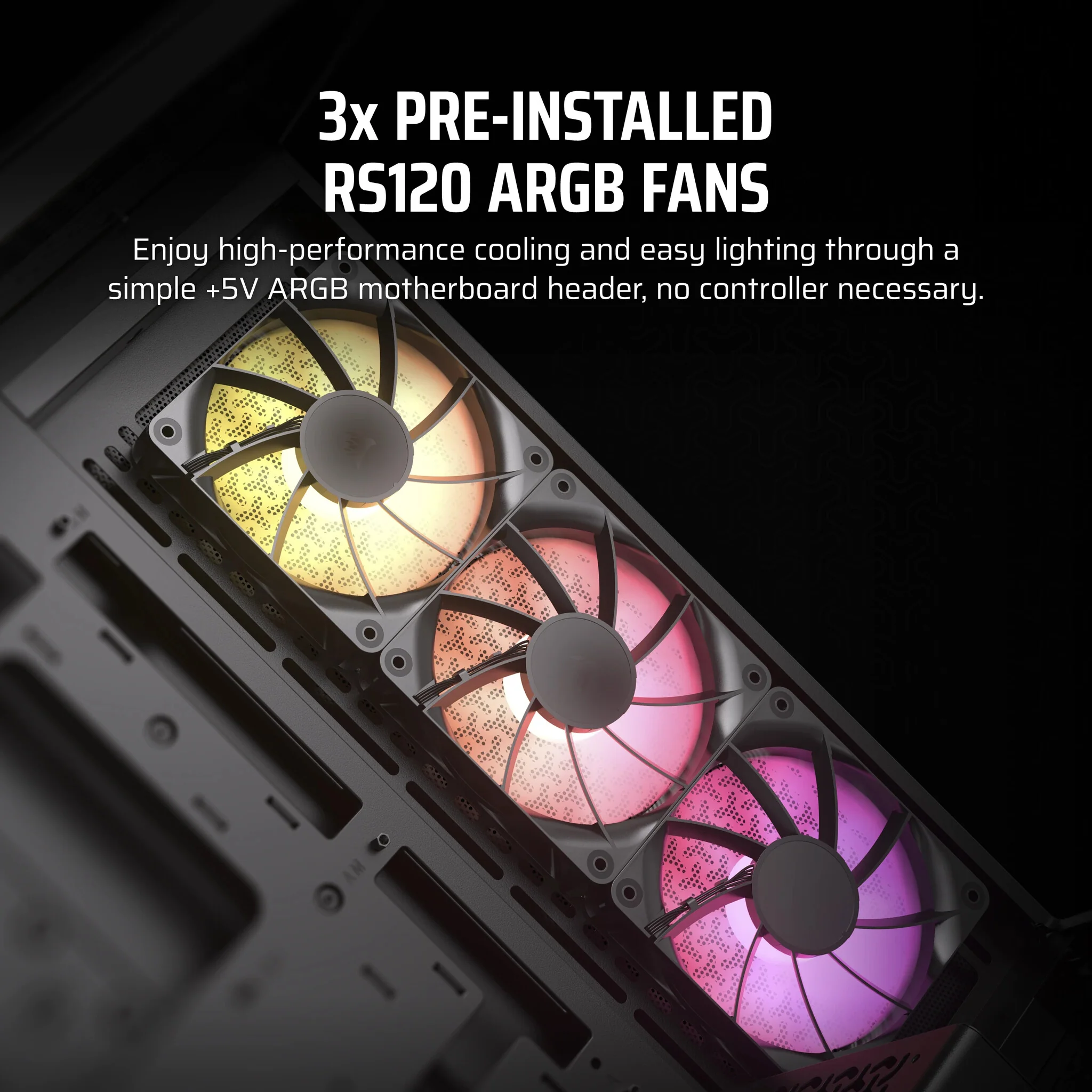 Corsair 3500X ARGB - EATX Mid Tower Case in Black - Image 8
