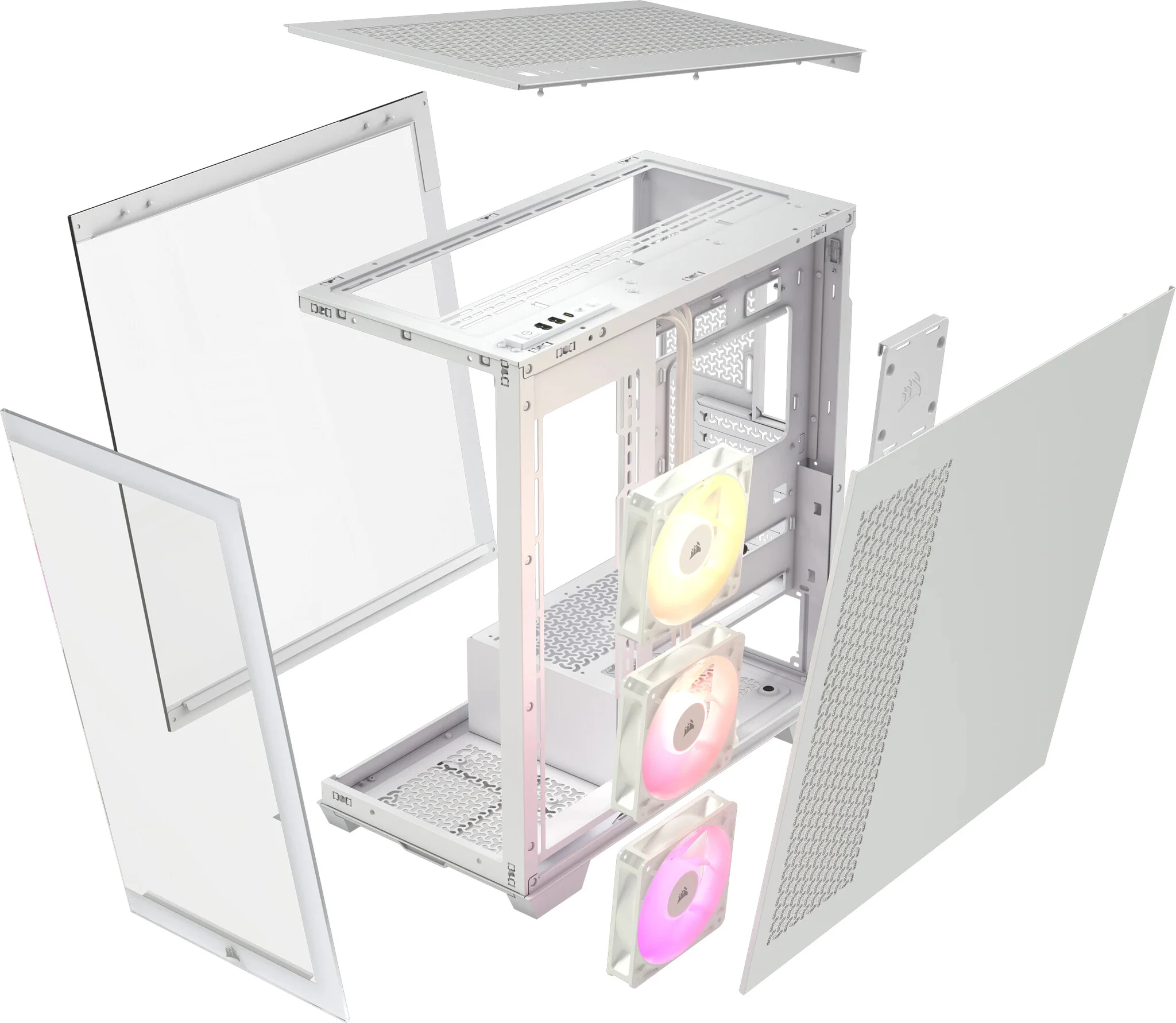 Corsair 3500X ARGB - EATX Mid Tower Case in White - Image 6