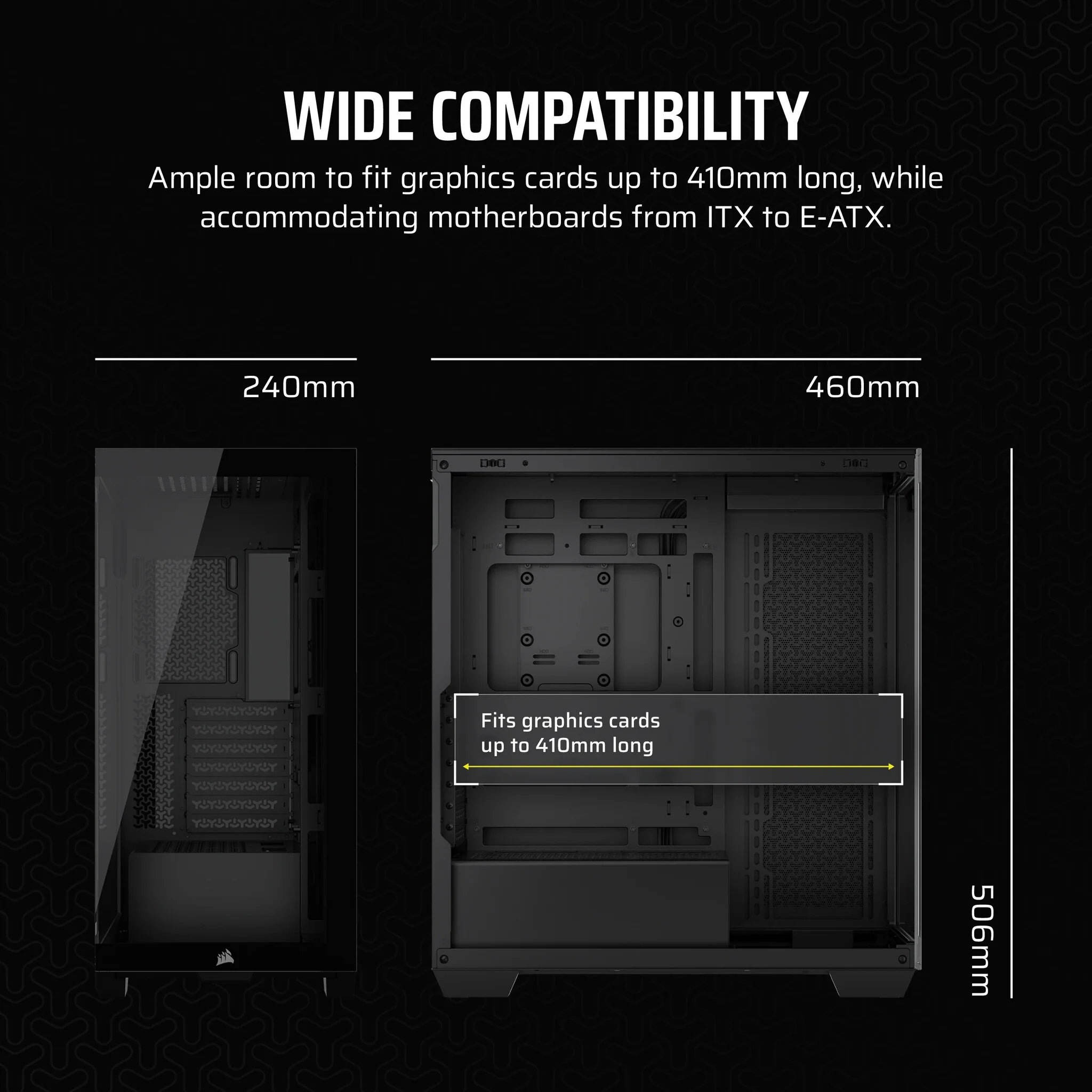 Corsair 3500X - EATX Mid Tower Case in Black - Image 11
