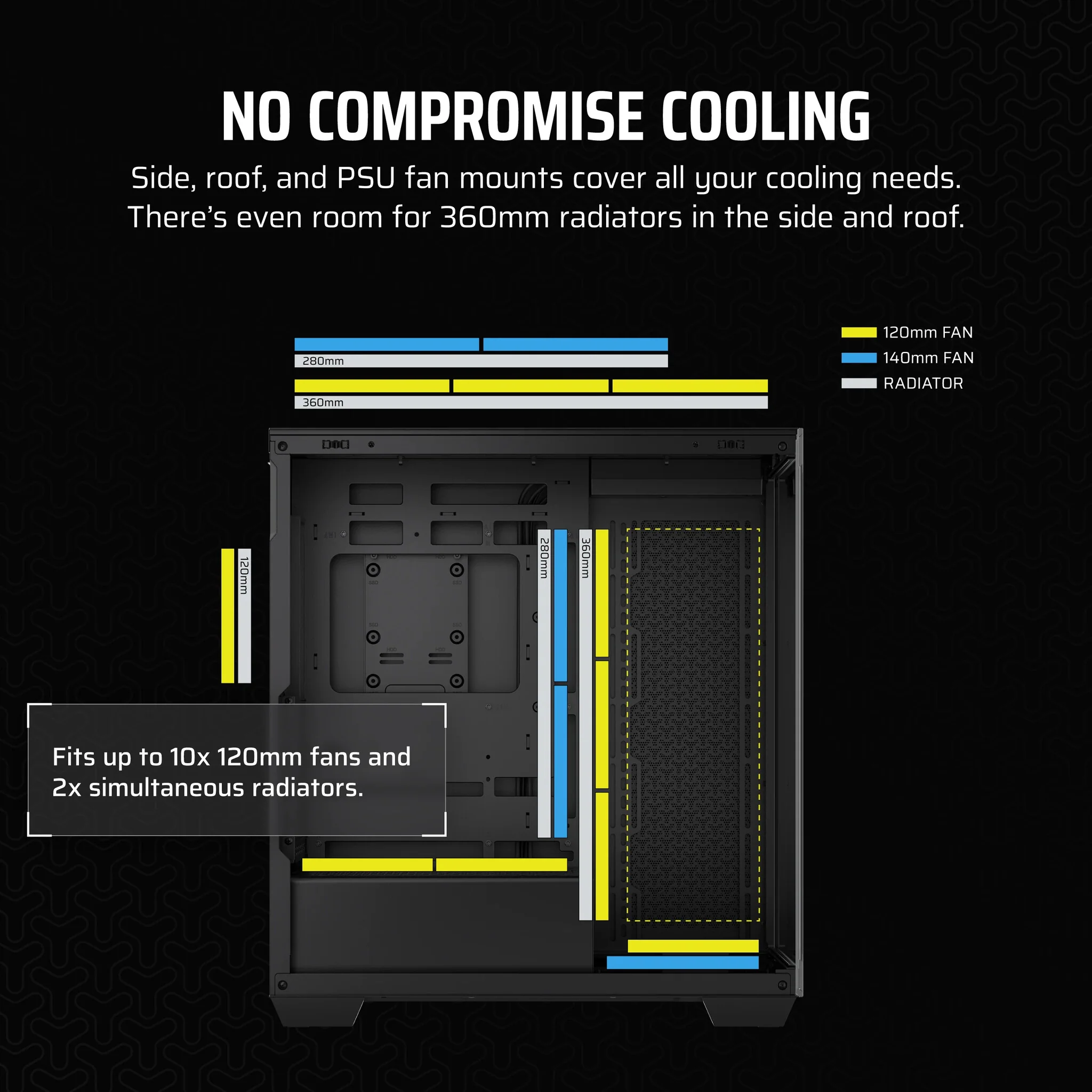 Corsair 3500X - EATX Mid Tower Case in Black - Image 9