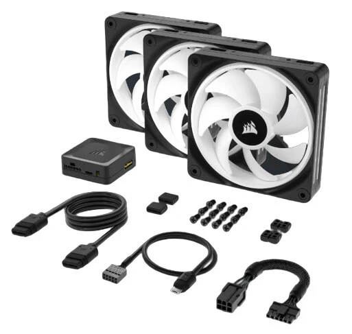 Corsair iCUE LINK QX120 RGB - Computer Case Fan in Black - 120mm (pack of 3) - Image 7