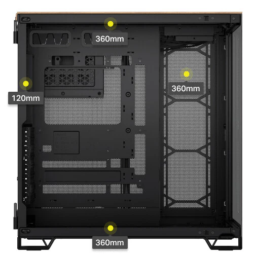 Corsair 6500X - ATX Mid Tower Case in Black / Walnut - Image 3
