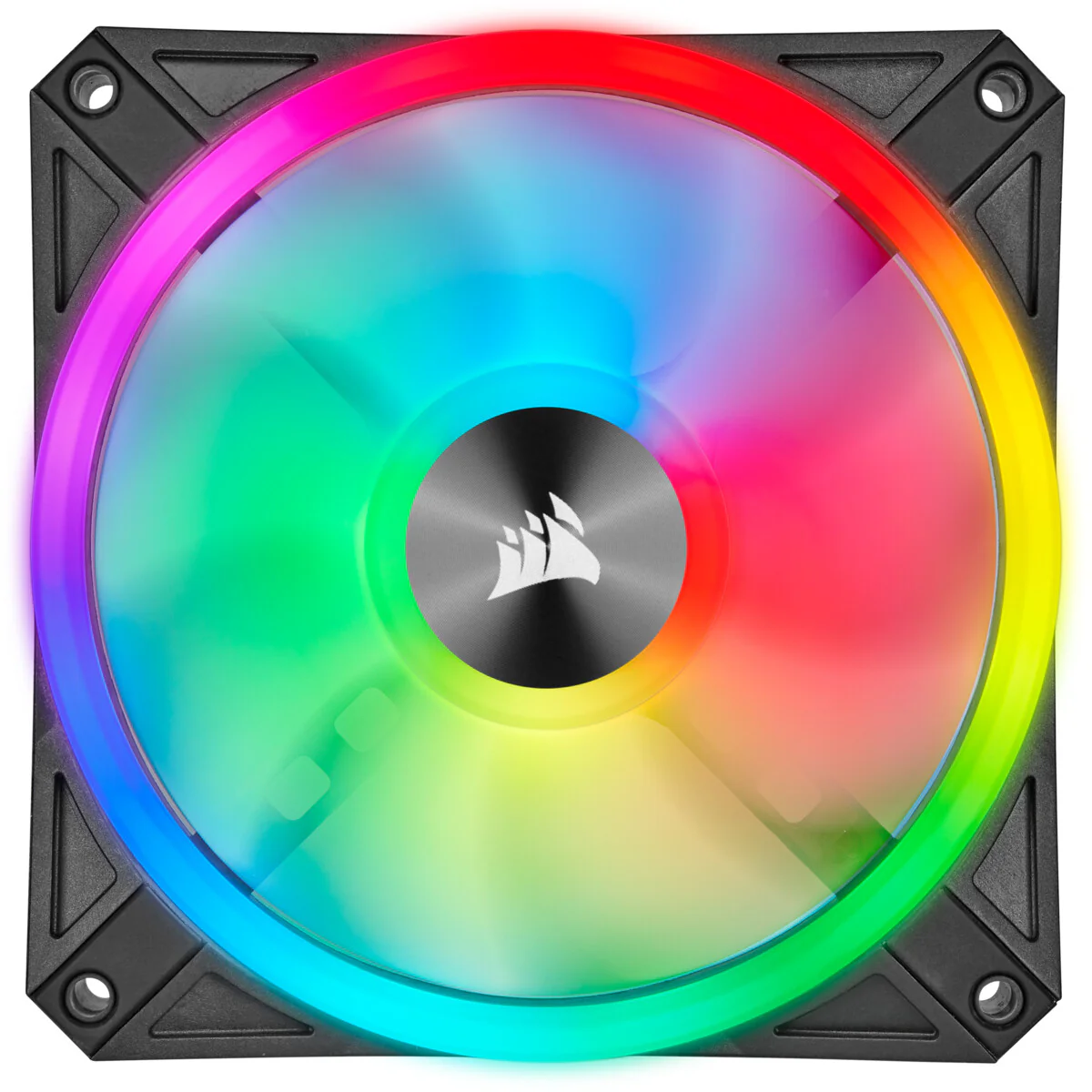 Corsair iCUE QL120 RGB - Computer Case Fan in Black / White - 120mm (Pack of 3) - Image 12