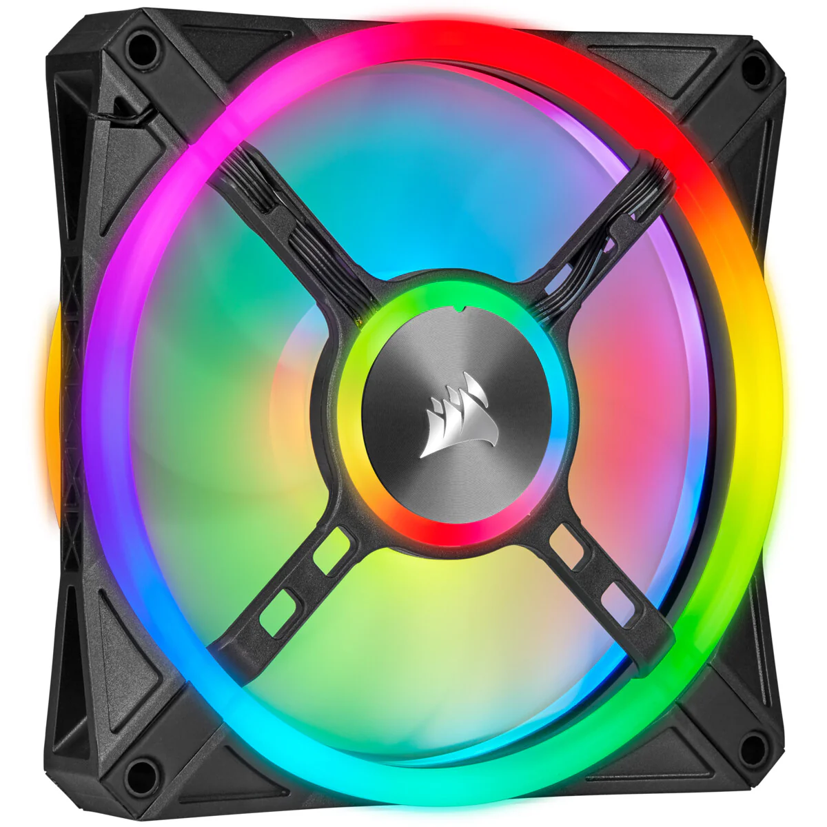 Corsair iCUE QL120 RGB - Computer Case Fan in Black / White - 120mm (Pack of 3) - Image 13