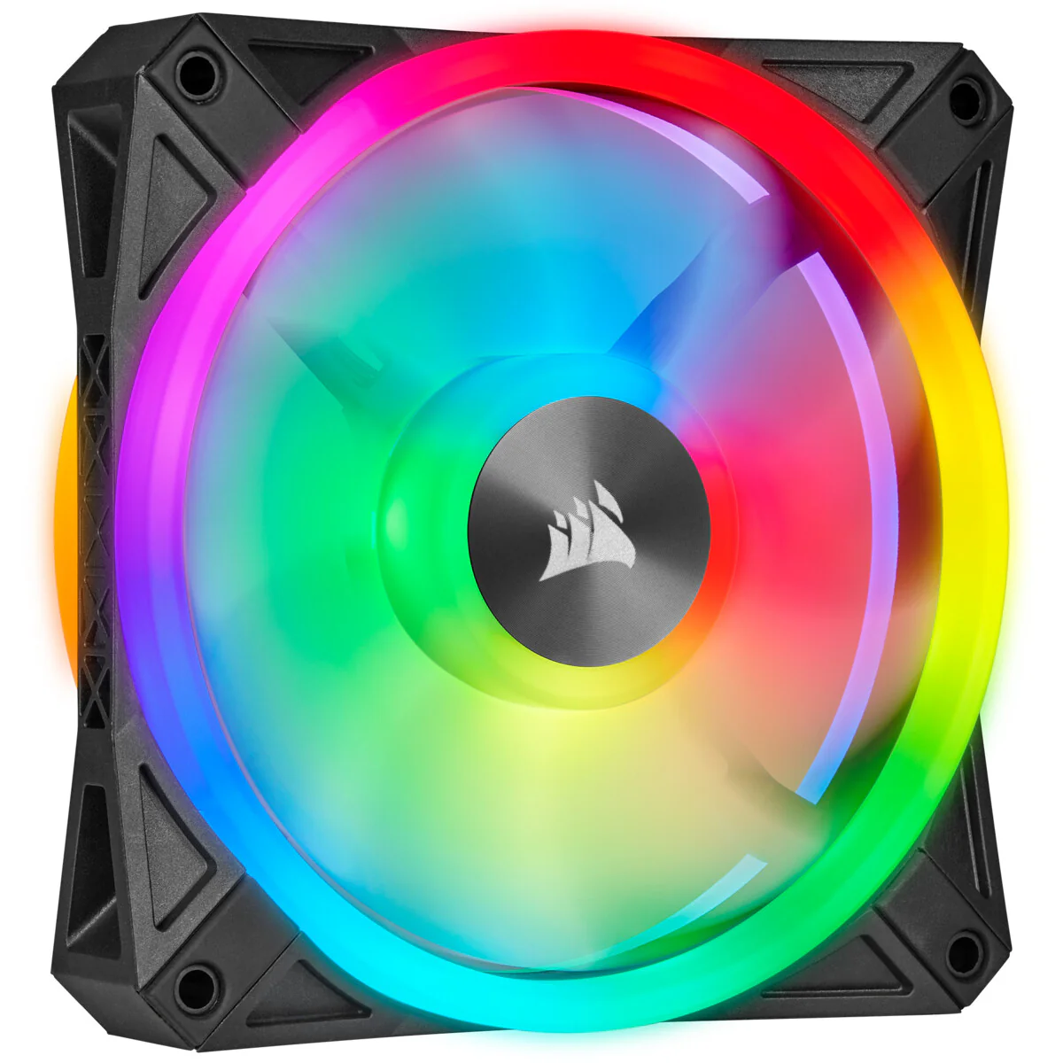 Corsair iCUE QL120 RGB - Computer Case Fan in Black / White - 120mm (Pack of 3) - Image 2