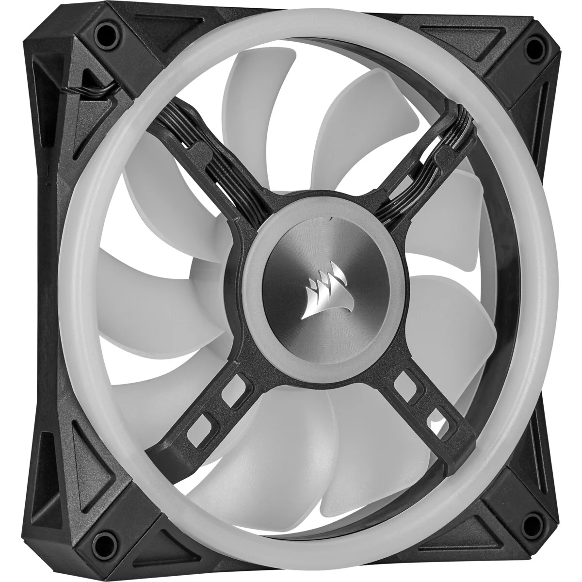 Corsair iCUE QL120 RGB - Computer Case Fan in Black / White - 120mm (Pack of 3) - Image 5
