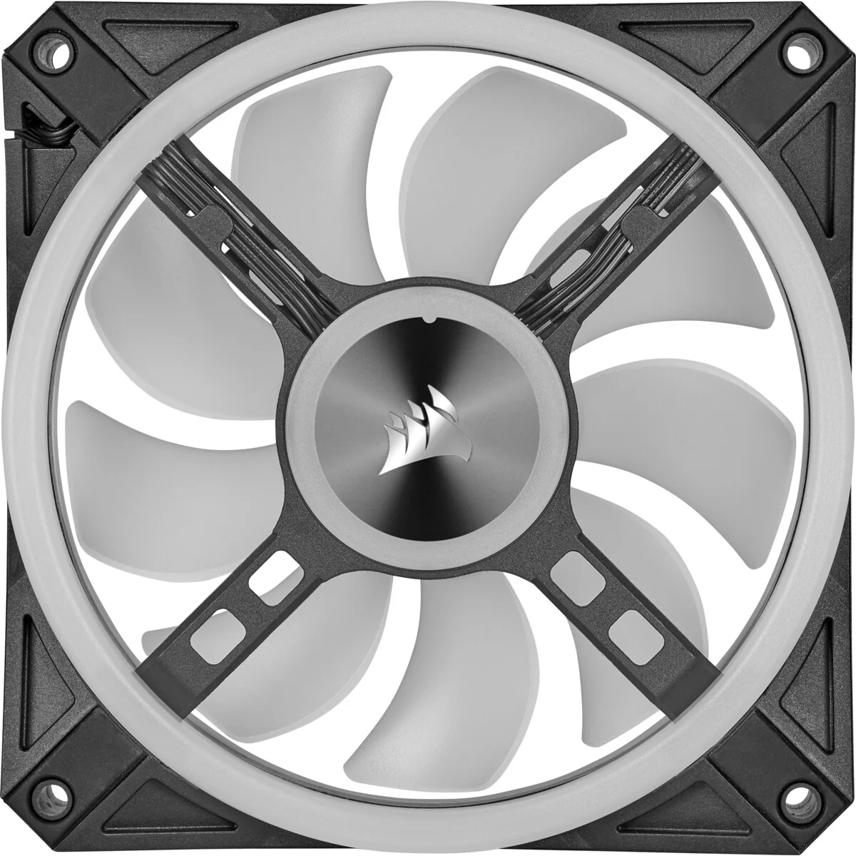 Corsair iCUE QL120 RGB - Computer Case Fan in Black / White - 120mm (Pack of 3) - Image 7