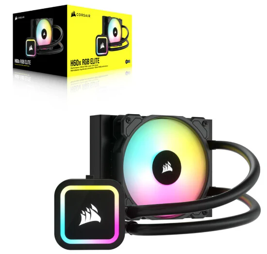 Corsair iCUE H60x RGB ELITE - All-in-one Liquid Processor Cooler in Black - 120mm - Image 5