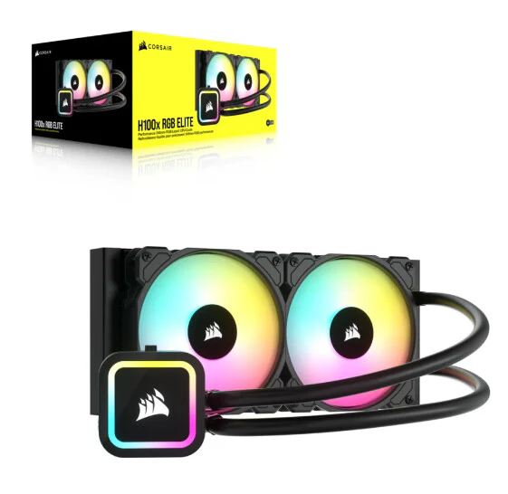 Corsair iCUE H100x RGB ELITE - All-in-one Liquid Processor Cooler in Black - 240mm - Image 2