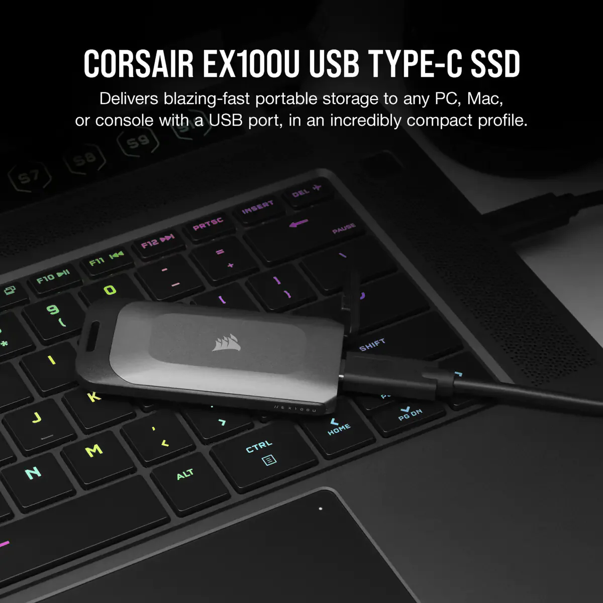 Corsair EX100U - USB Type-C External SSD - 2 TB - Image 3